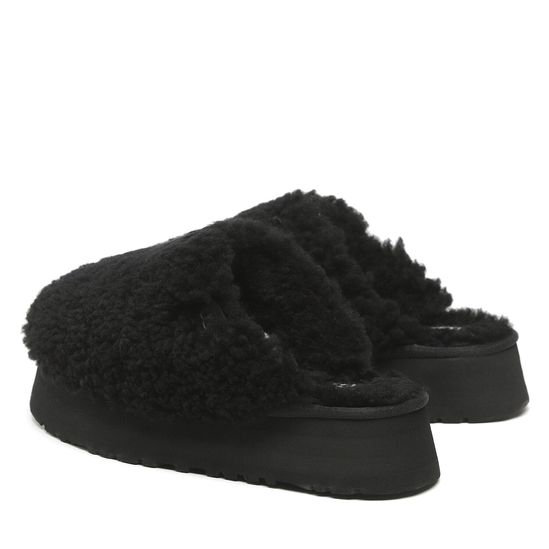 Ugg Пантофи W Maxi Curly Platform 1133171 Черен - Pepit.bg