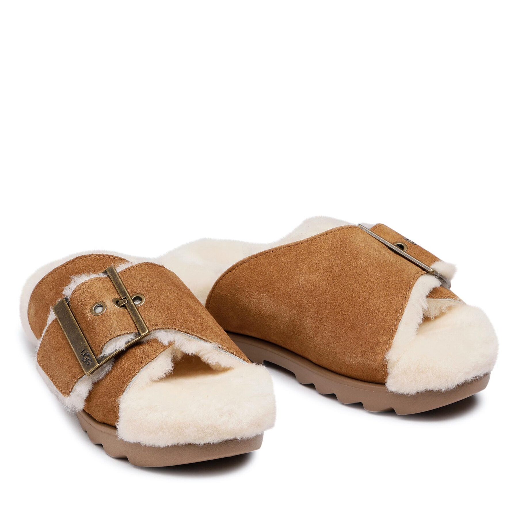 Ugg Пантофи W Outslide Buckle 1125048 Кафяв - Pepit.bg