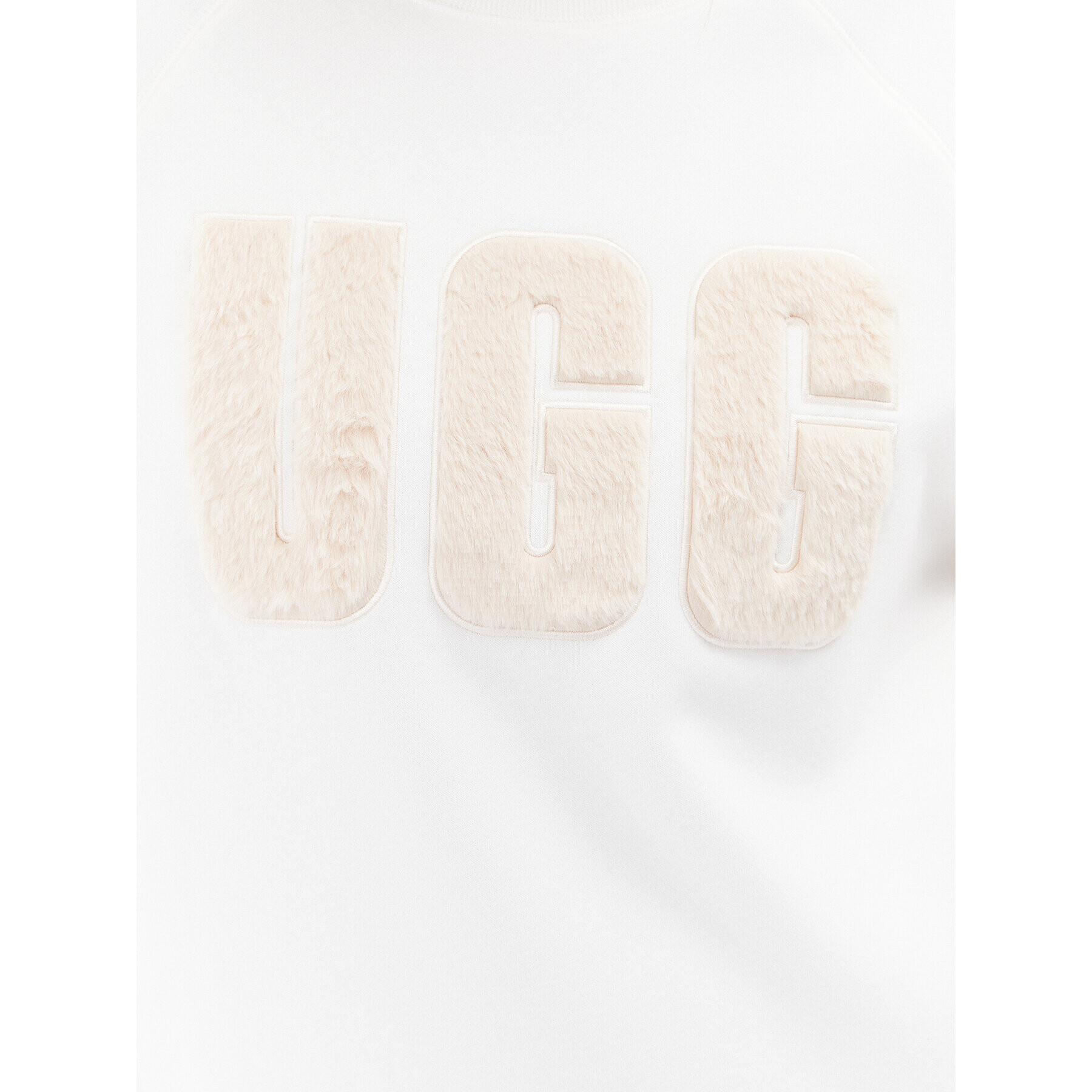 Ugg Суитшърт Madeline Fuzzy Logo 1123718 Бял Regular Fit - Pepit.bg