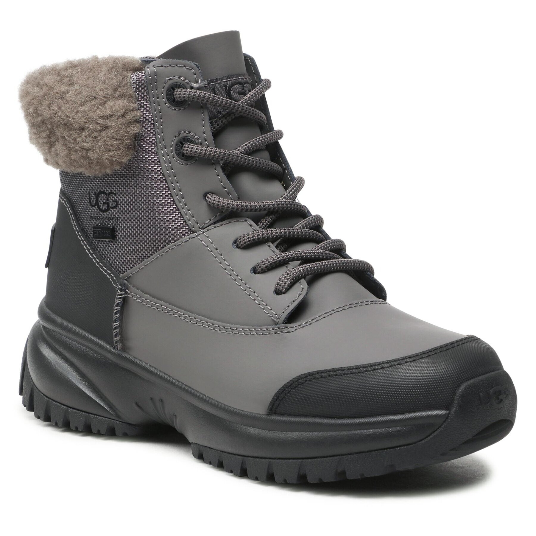 Ugg Туристически oбувки W Yose Fluff V2 1130901 Сив - Pepit.bg
