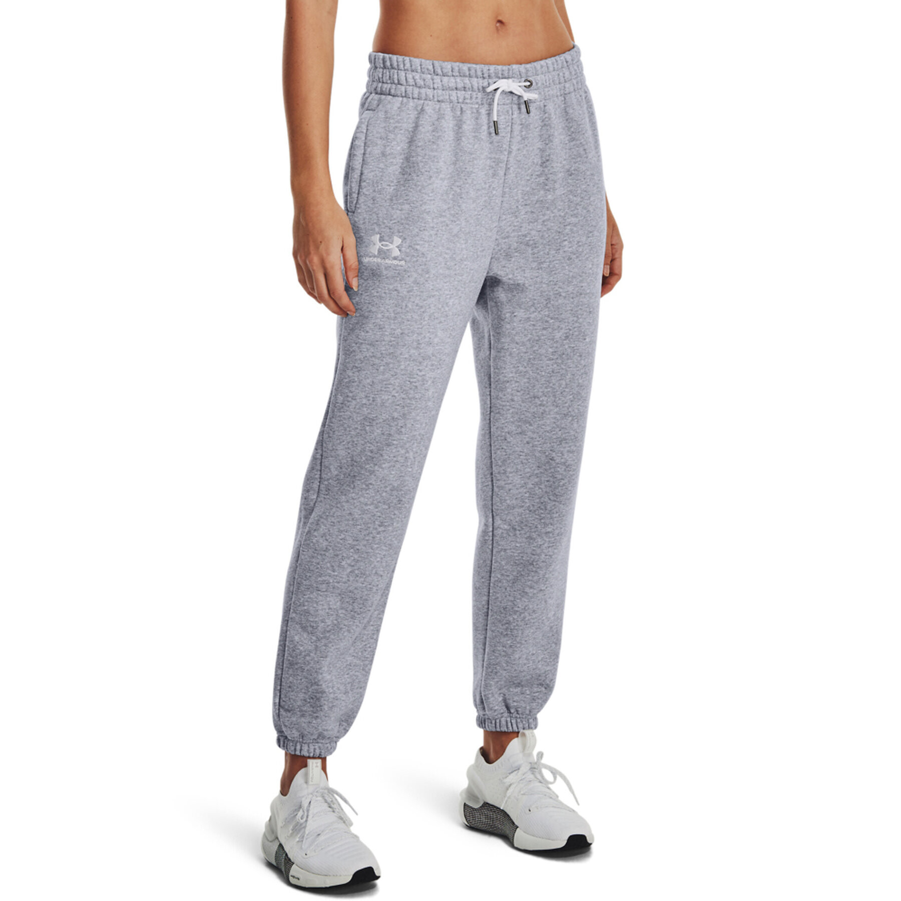 Under Armour Долнище анцуг Essential Fleece Joggers 1373034 Сив Regular Fit - Pepit.bg