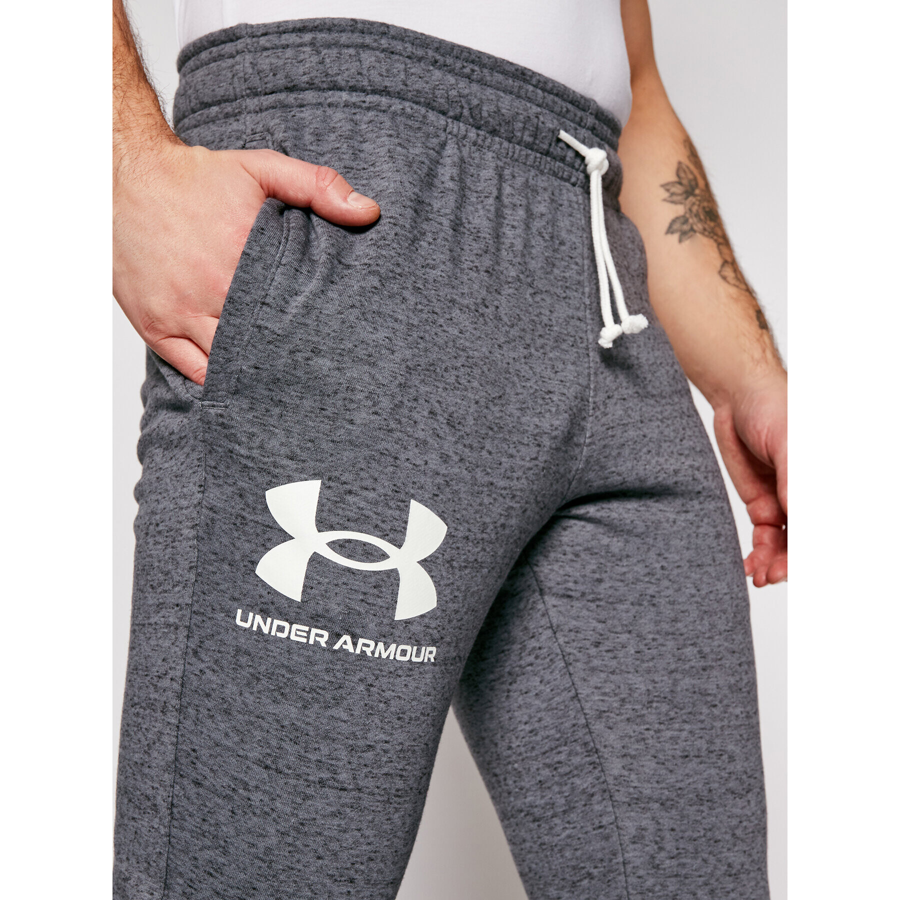 Under Armour Долнище анцуг Rival Terry 1361642 Сив Regular Fit - Pepit.bg