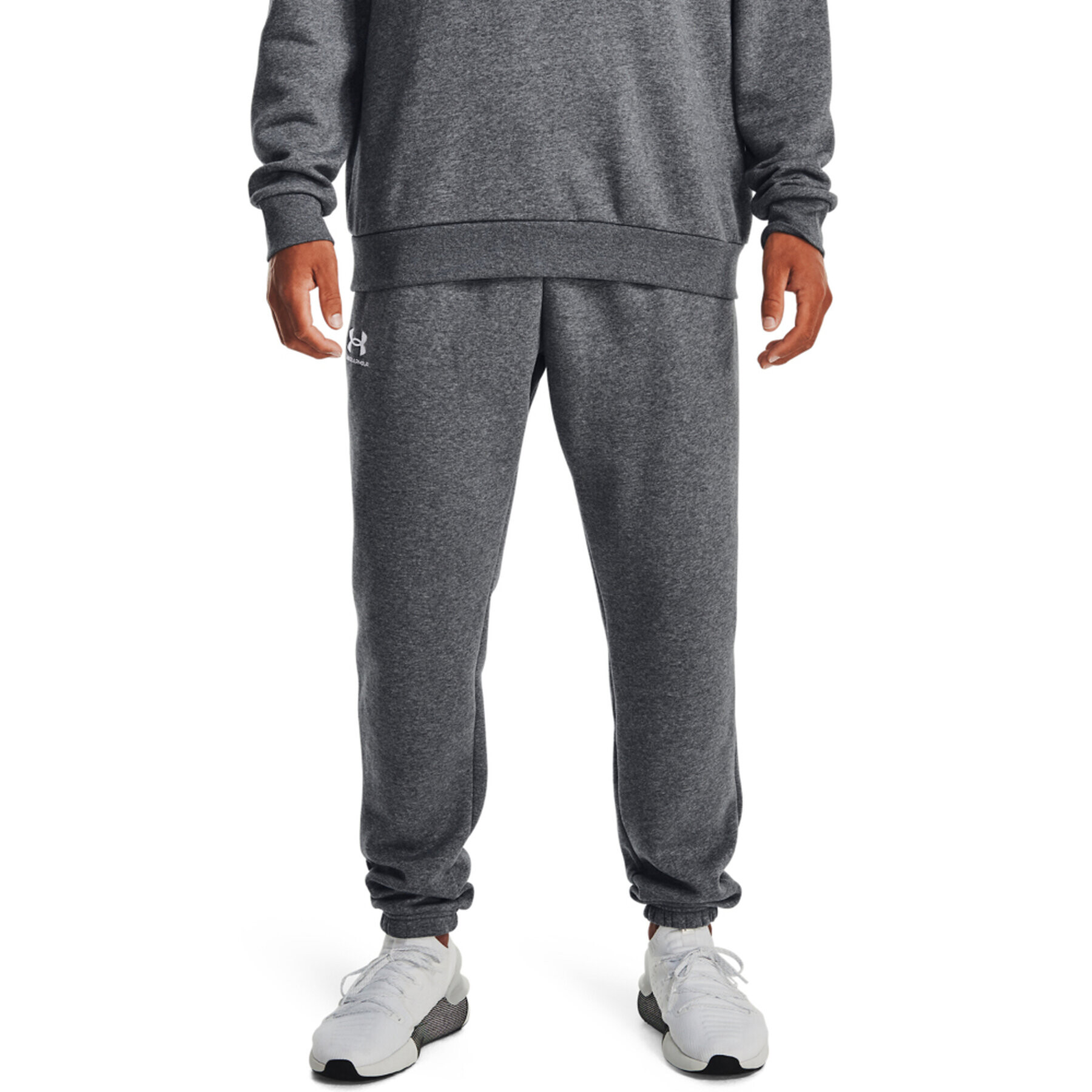 Under Armour Долнище анцуг UA Essential Fleece Jogger 1373882 Сив Regular Fit - Pepit.bg