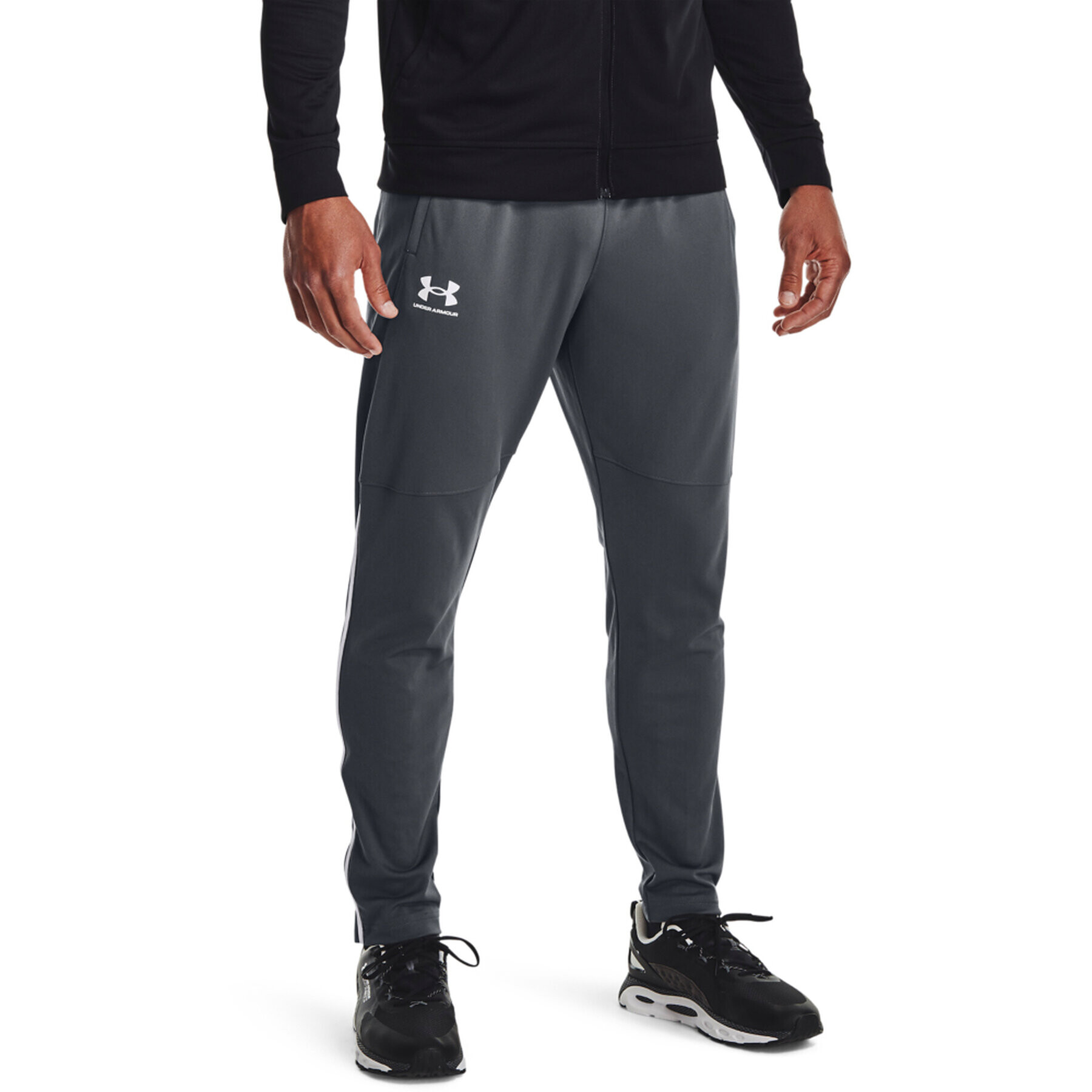 Under Armour Долнище анцуг Ua Pique Track 1366203 Сив Regular Fit - Pepit.bg