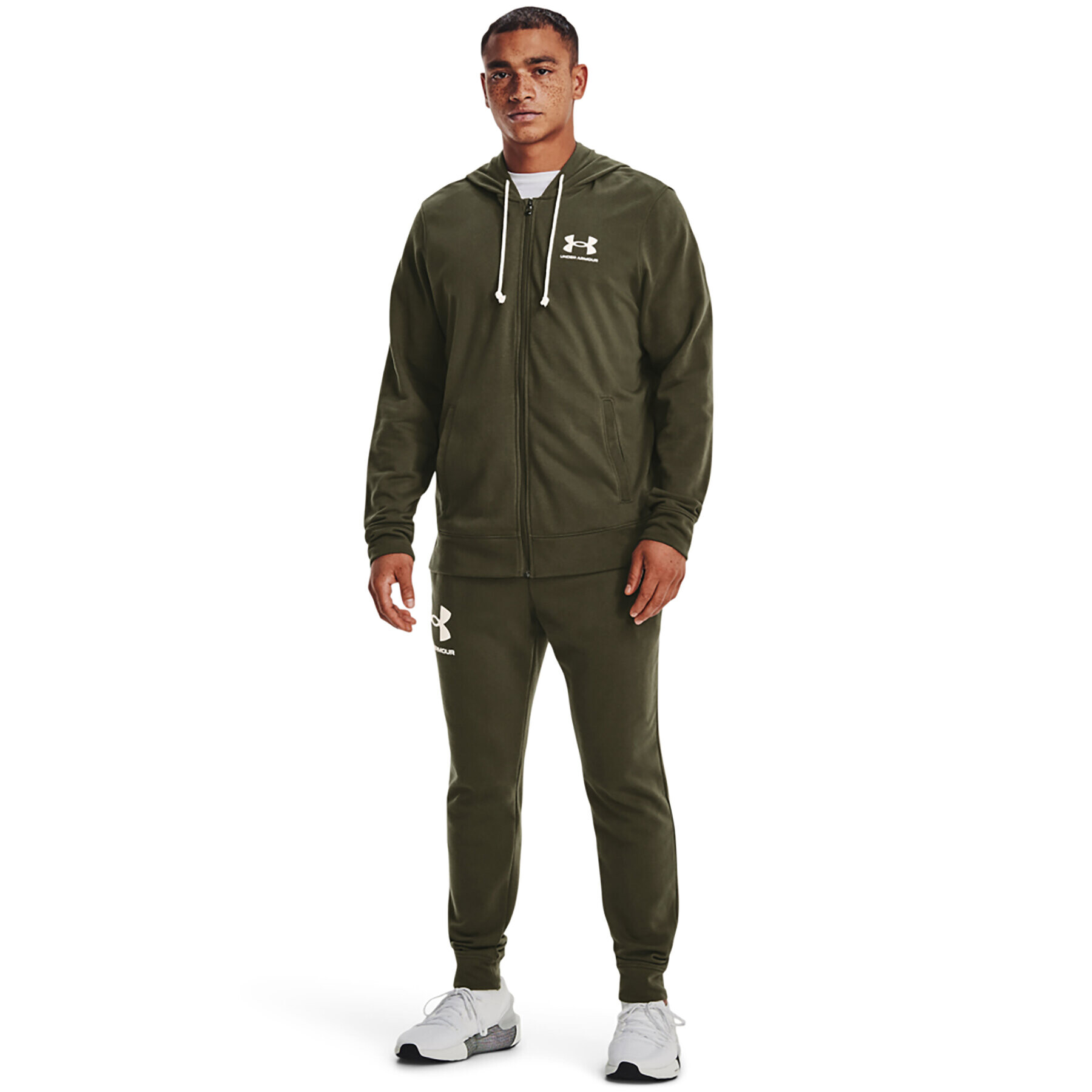 Under Armour Долнище анцуг UA Rival Terry Jogger 1361642 Каки Regular Fit - Pepit.bg