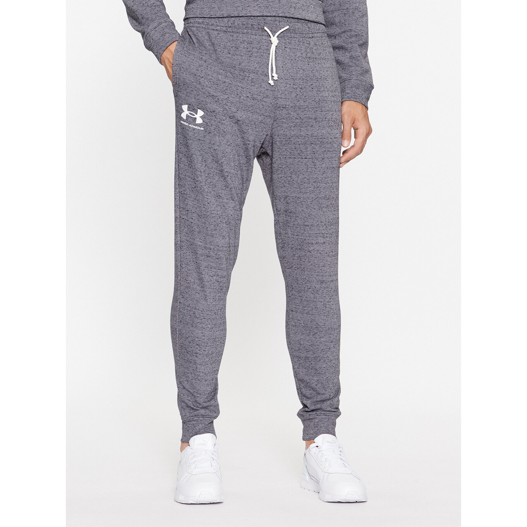 Under Armour Долнище анцуг Ua Rival Terry Jogger 1380843 Сив Fitted Fit - Pepit.bg