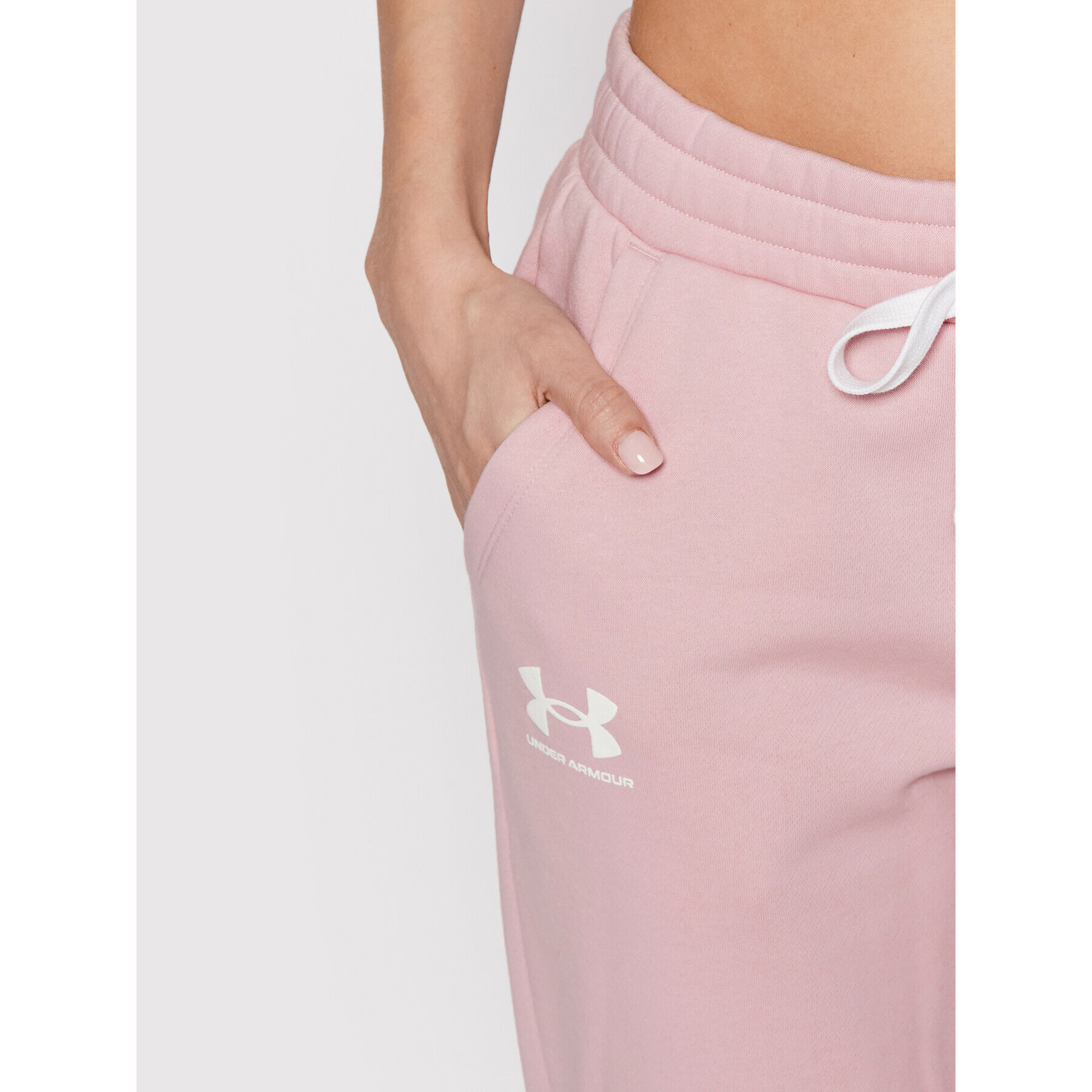 Under Armour Долнище анцуг Ua Rival Fleece 1356416 Розов Tapered Fit - Pepit.bg