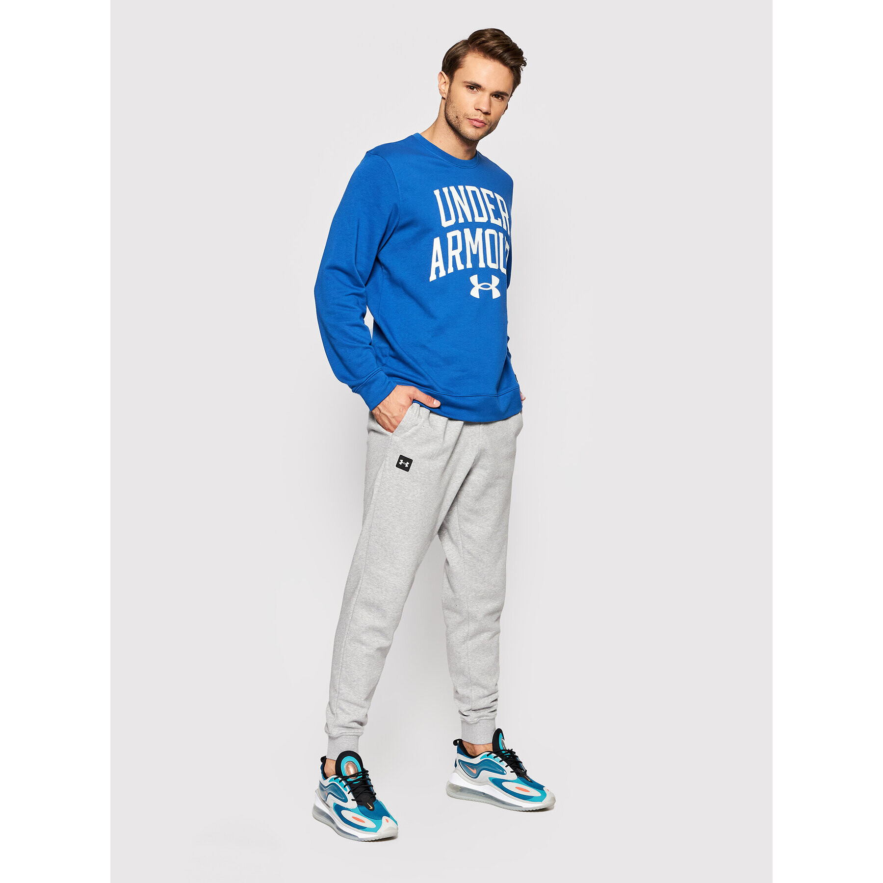 Under Armour Долнище анцуг Ua Rival Fleece 1357128 Сив Loose Fit - Pepit.bg