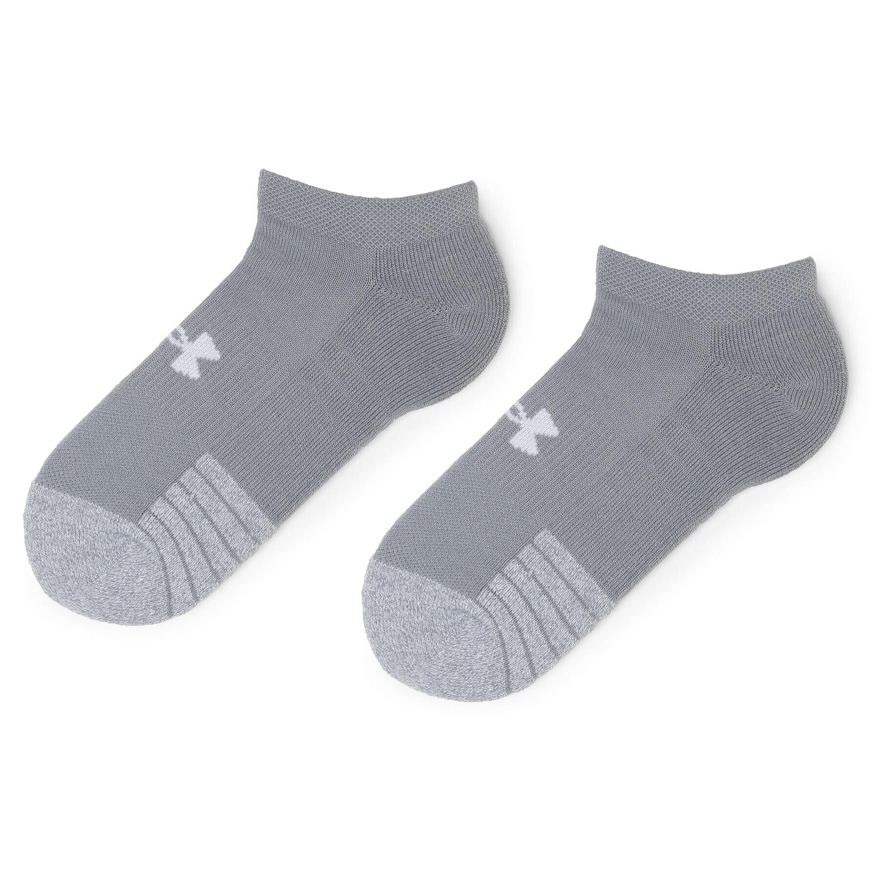 Under Armour Комплект 3 чифта къси чорапи унисекс Heatgear No Show Sock 1346755-035 Сив - Pepit.bg