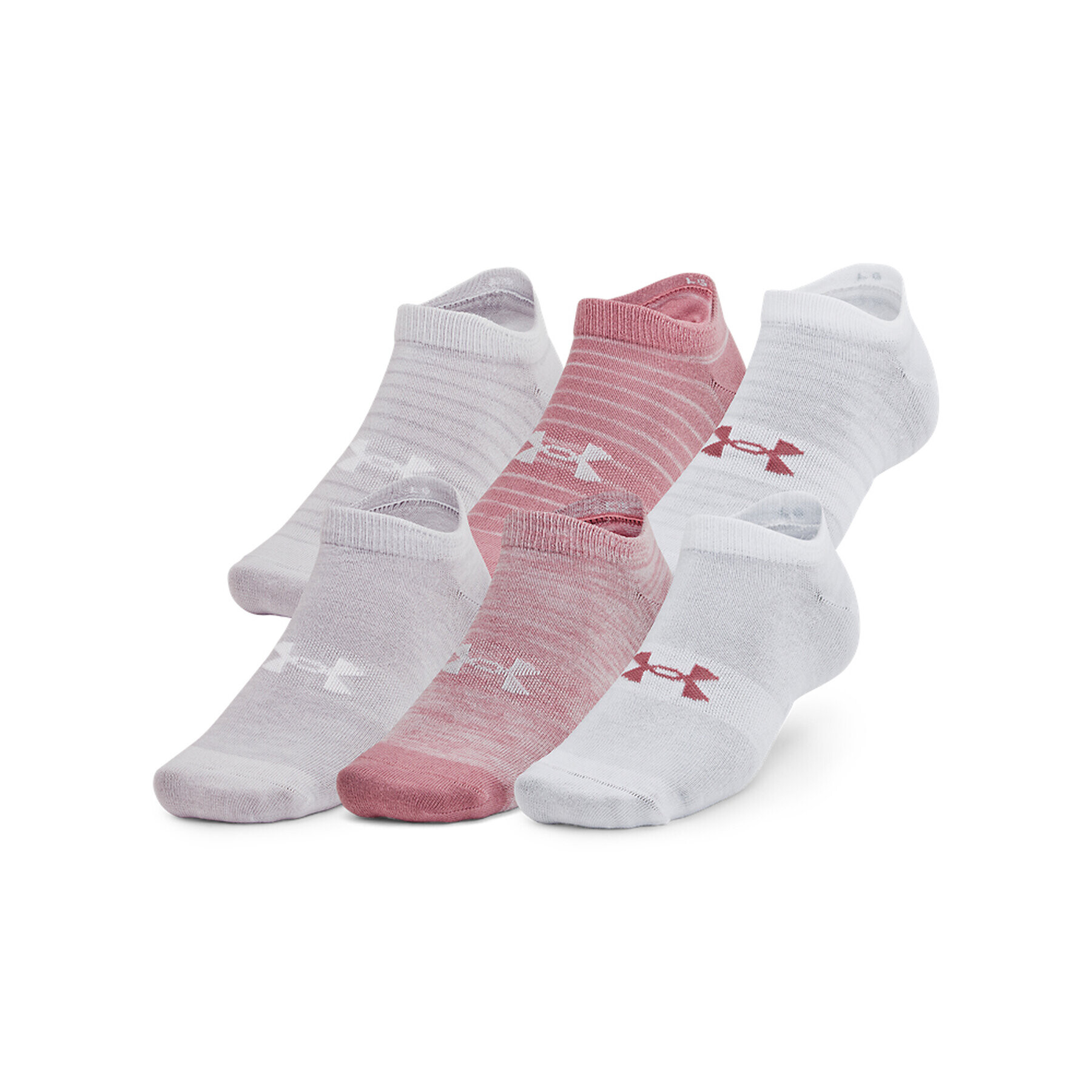 Under Armour Комплект 6 чифта къси чорапи унисекс UA Essential No Show 6pk 1370542-697 Розов - Pepit.bg