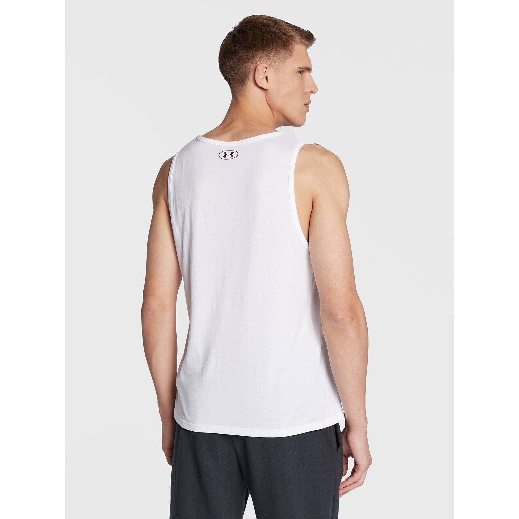 Under Armour Мъжки топ Ua Sportstyle Logo 1329589 Бял Loose Fit - Pepit.bg