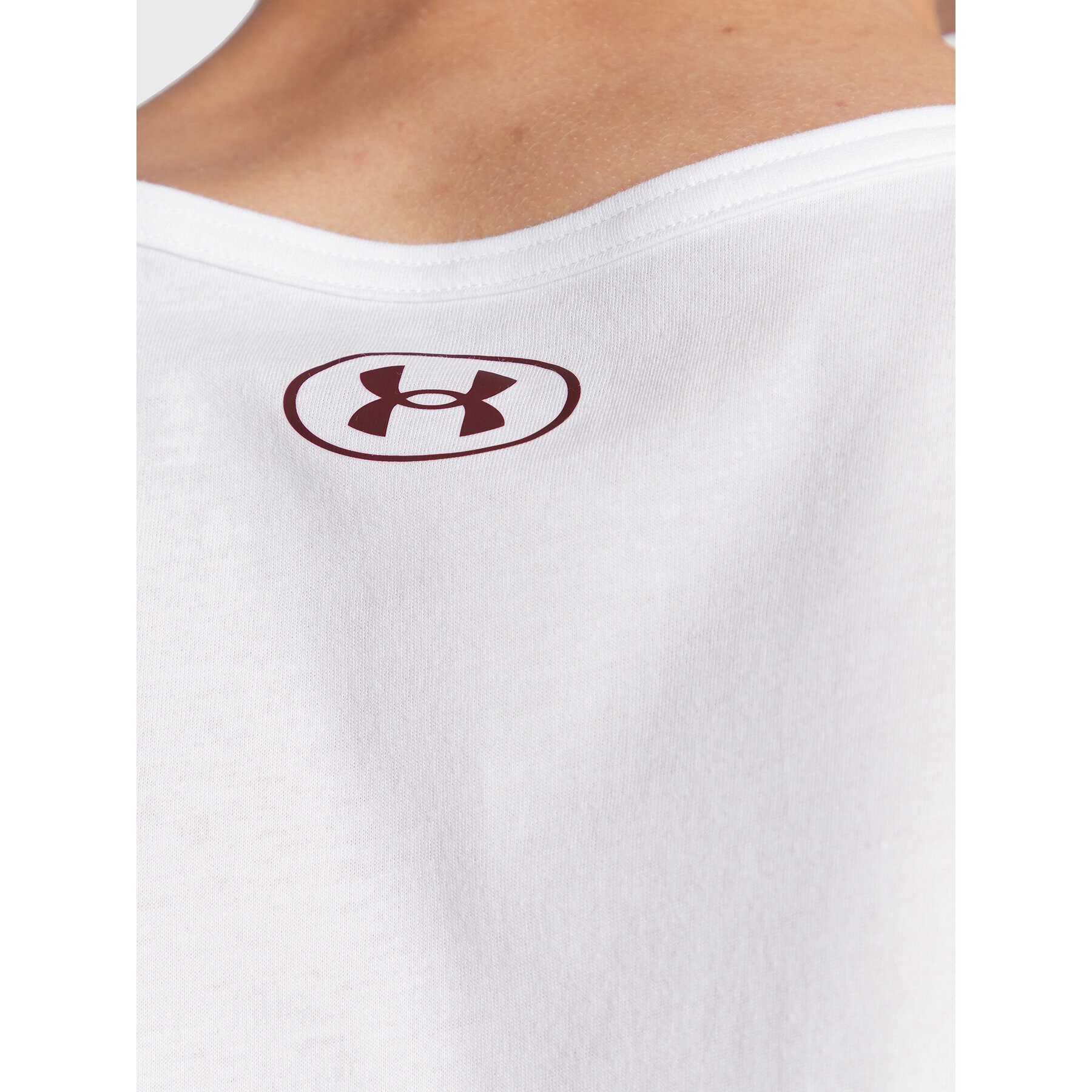 Under Armour Мъжки топ Ua Sportstyle Logo 1329589 Бял Loose Fit - Pepit.bg