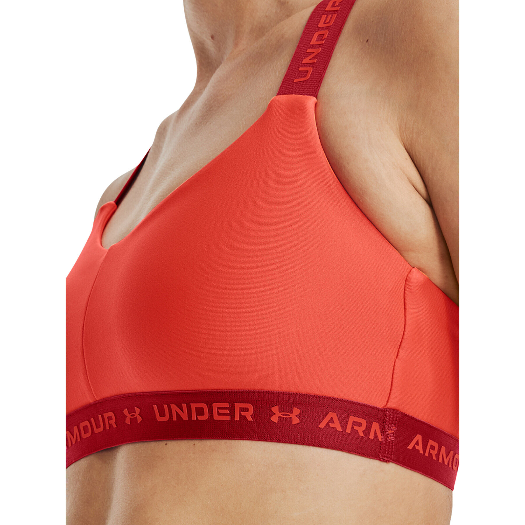 Under Armour Спортен сутиен UA Crossback Low 1361033 Червен - Pepit.bg