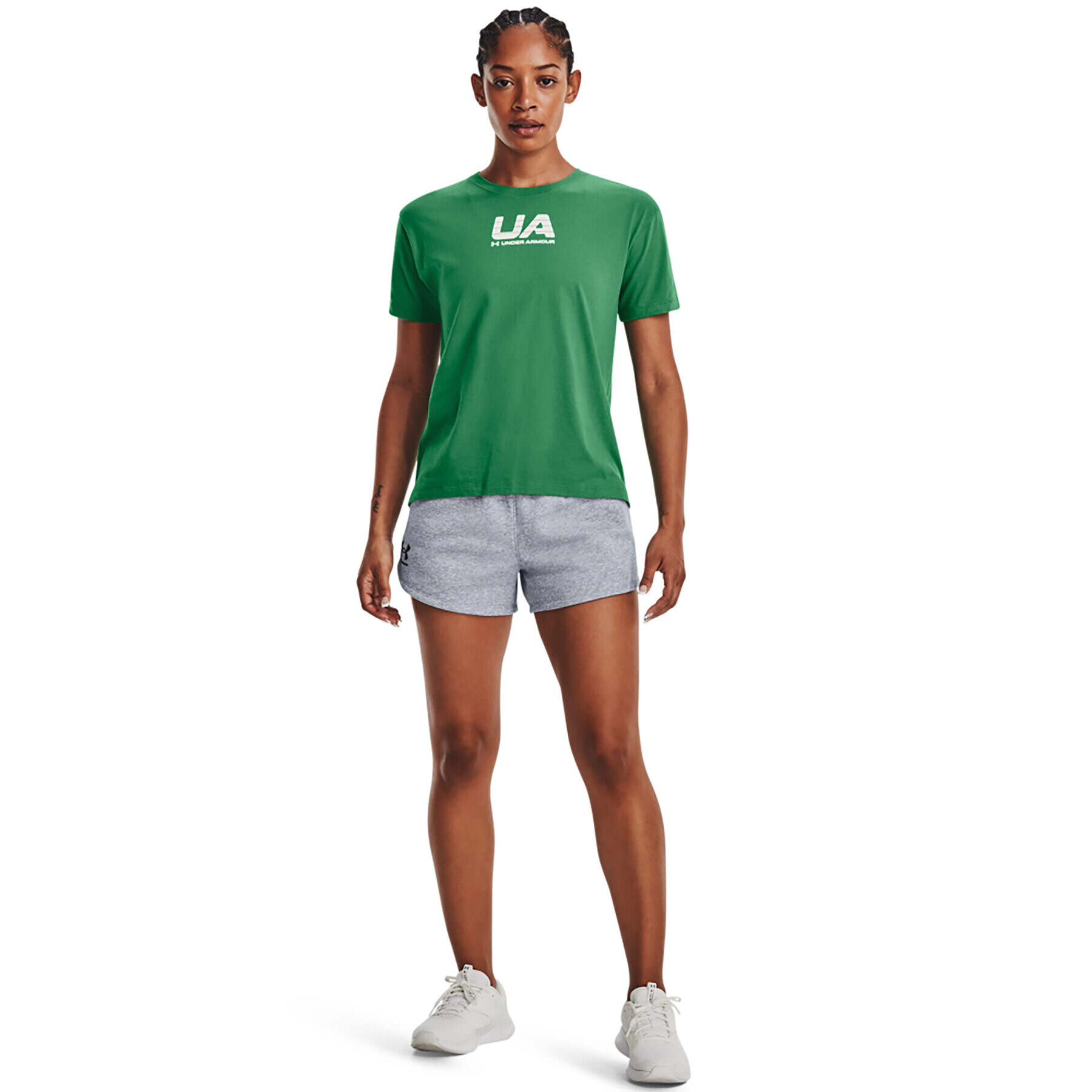 Under Armour Спортни шорти Rival Fleece Short 1376257 Сив Regular Fit - Pepit.bg