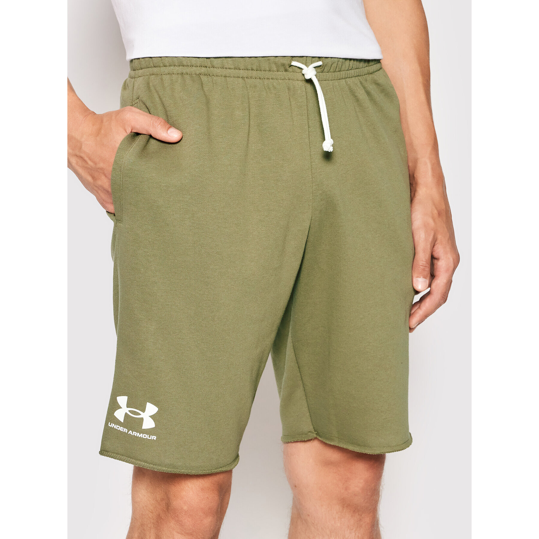 Under Armour Спортни шорти Rival Terry 1361631 Зелен Regular Fit - Pepit.bg