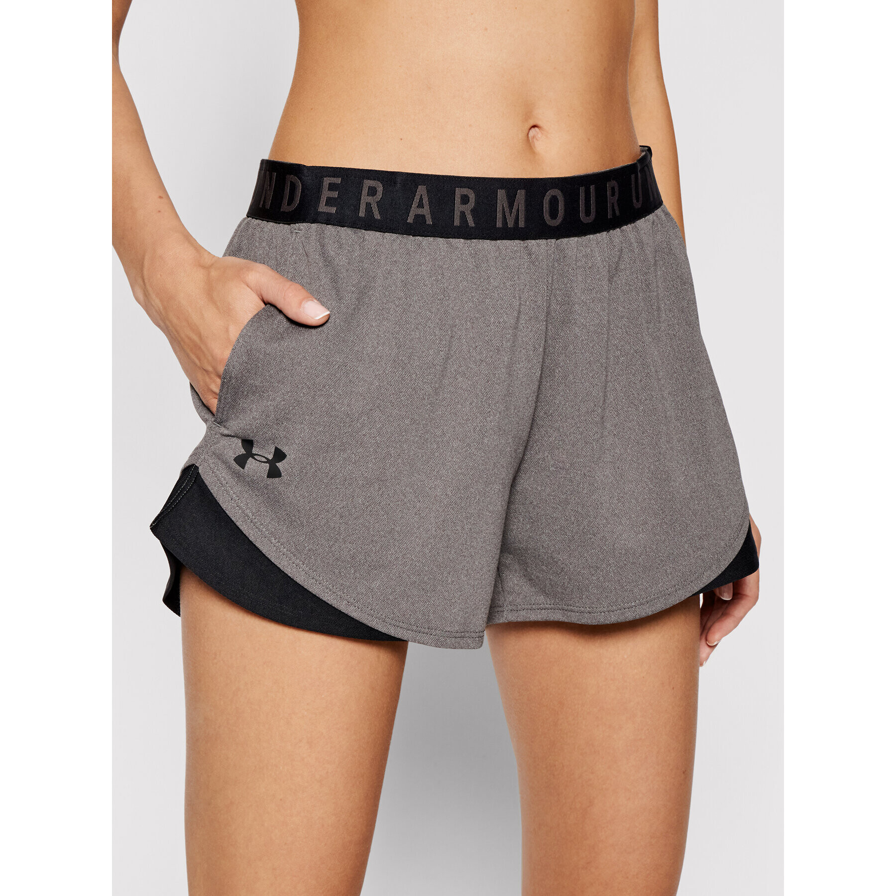 Under Armour Спортни шорти Ua Play Up 3.0 1344552 Сив Loose Fit - Pepit.bg