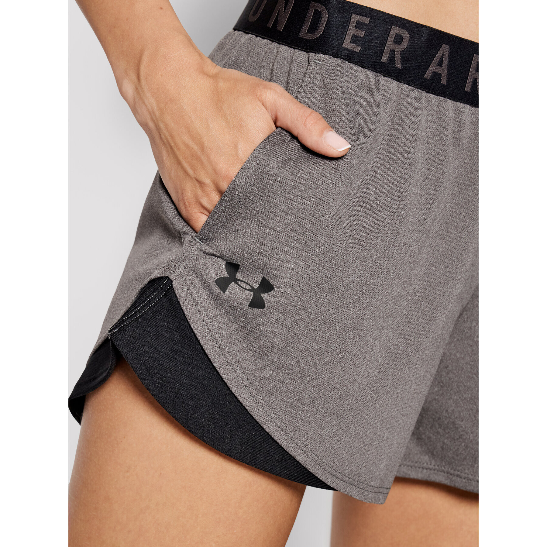 Under Armour Спортни шорти Ua Play Up 3.0 1344552 Сив Loose Fit - Pepit.bg