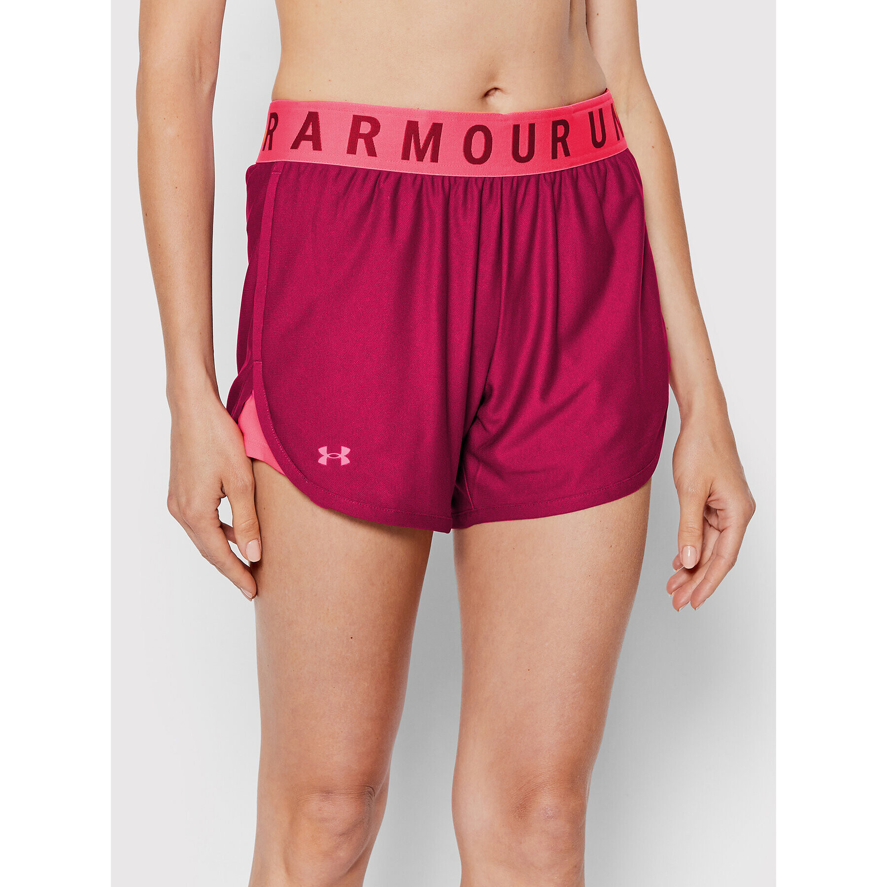 Under Armour Спортни шорти Ua Play Up 5 1355791 Бордо Regular Fit - Pepit.bg