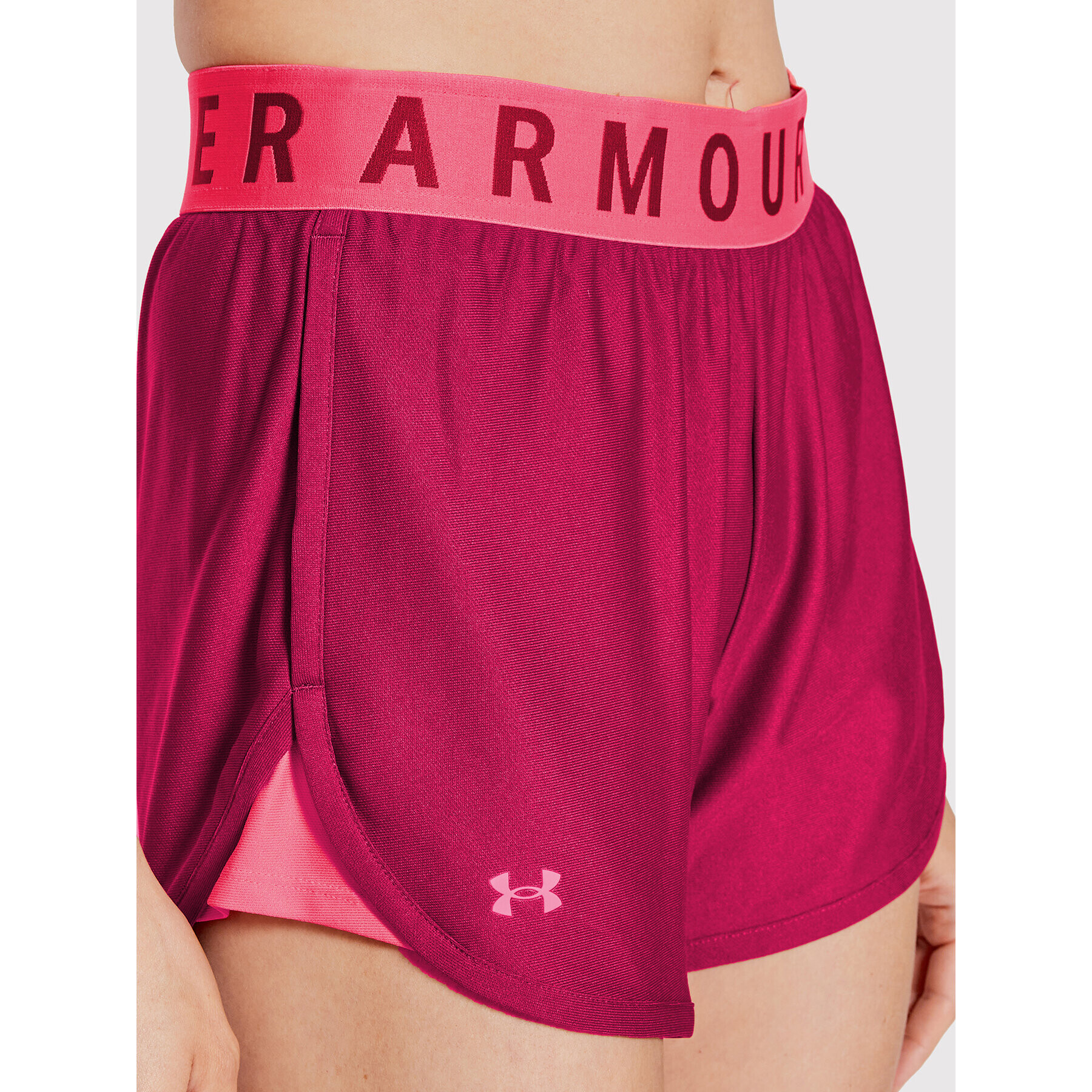 Under Armour Спортни шорти Ua Play Up 5 1355791 Бордо Regular Fit - Pepit.bg