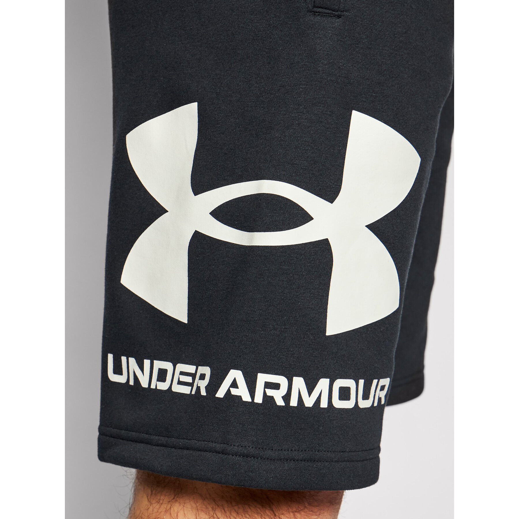 Under Armour Спортни шорти Ua Rival Fleece Big Logo 1357118 Черен Loose Fit - Pepit.bg