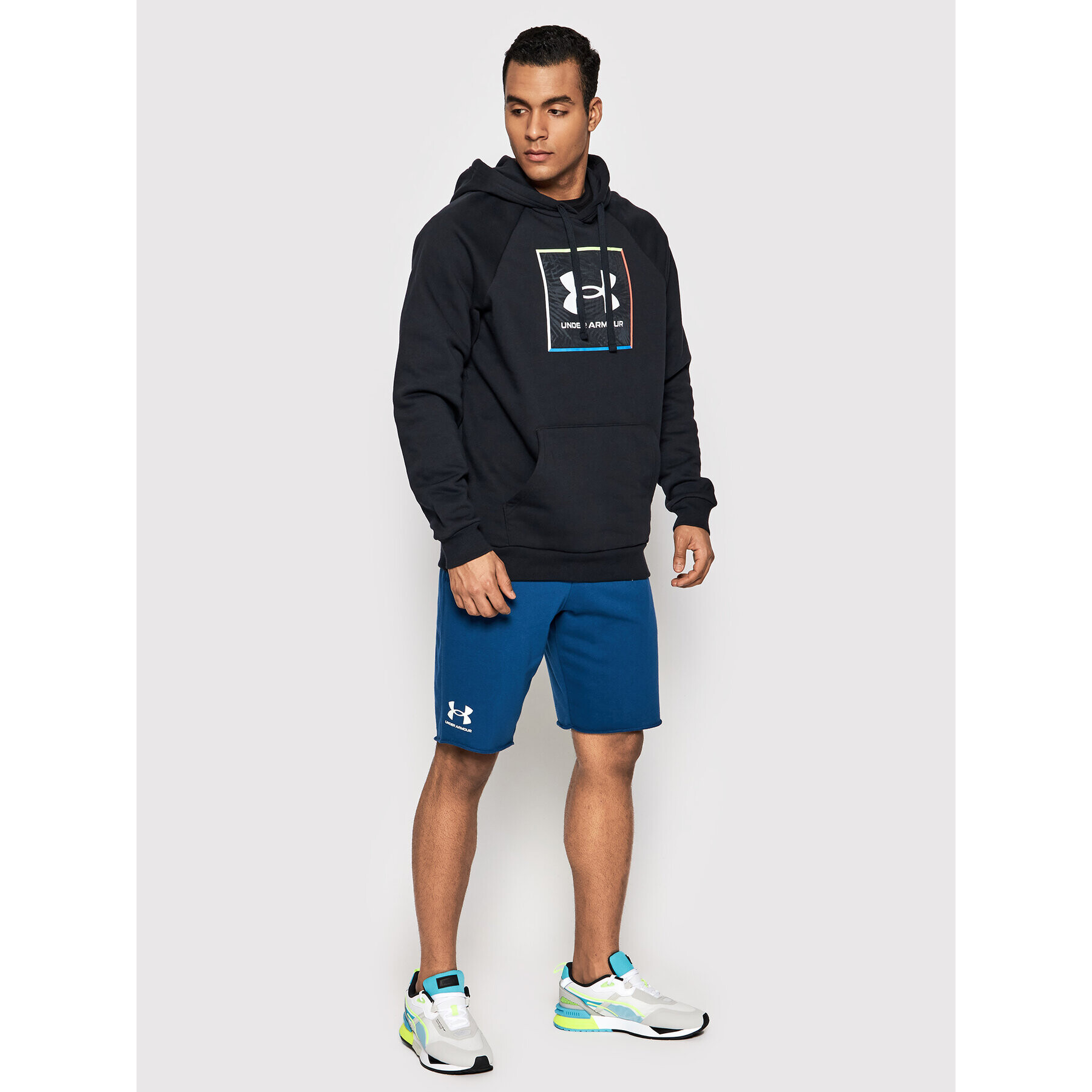 Under Armour Спортни шорти Ua Rival Terry 1361631 Син Regular Fit - Pepit.bg