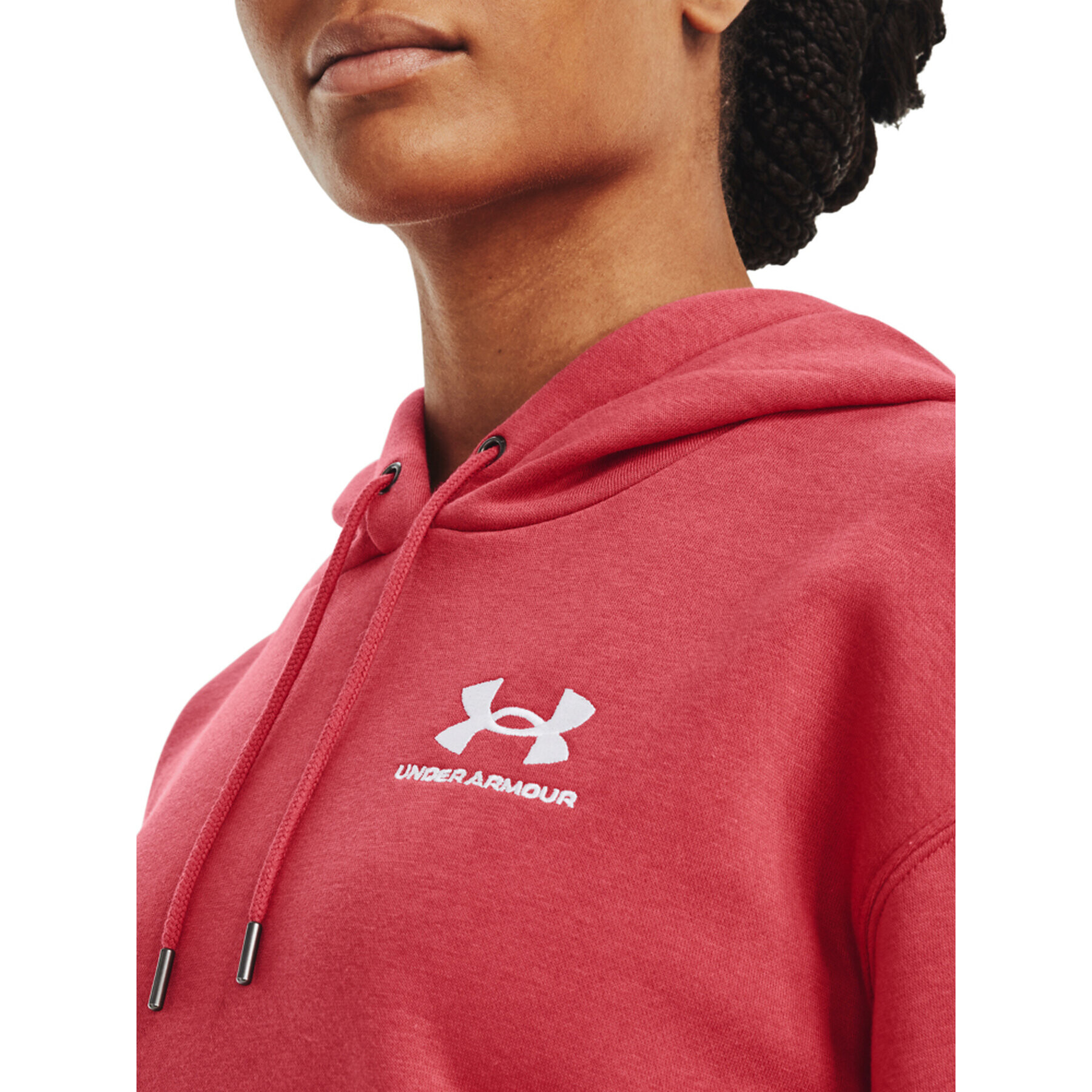 Under Armour Суитшърт Essential Fleece Hoodie 1373033 Червен Regular Fit - Pepit.bg