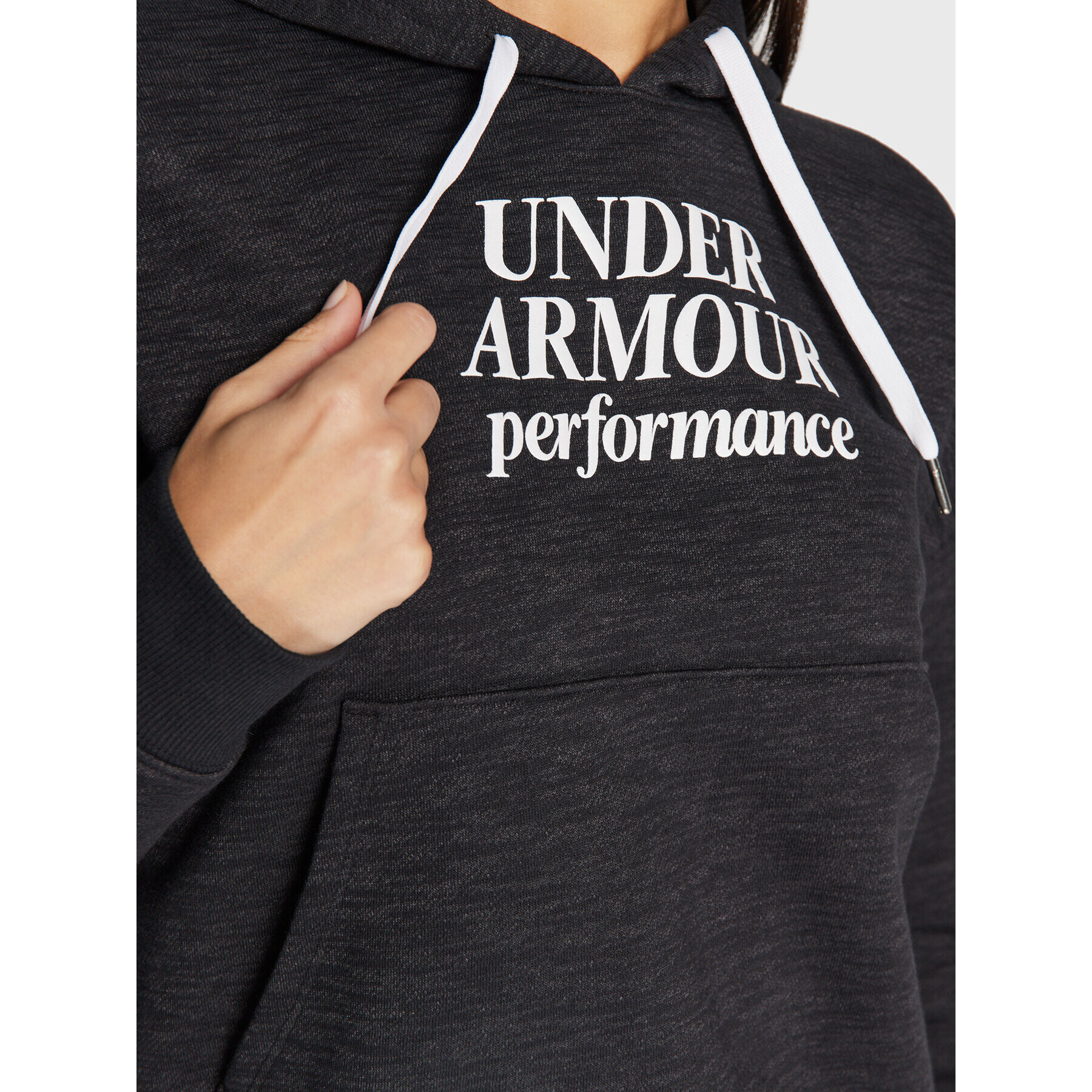 Under Armour Суитшърт Essential Fleece Script 1374107 Черен Regular Fit - Pepit.bg