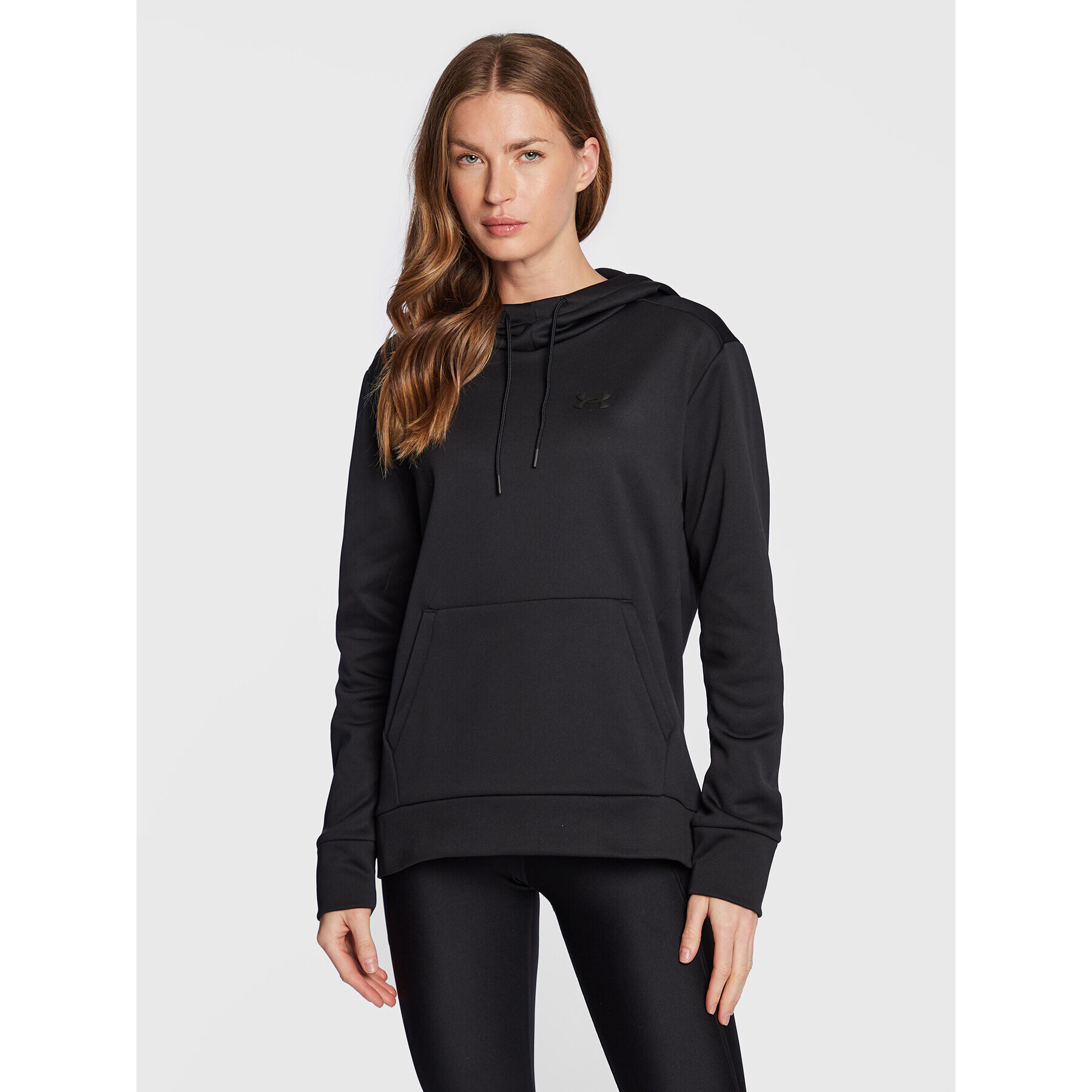 Under Armour Суитшърт Fleece® Left Chest 1373055 Черен Regular Fit - Pepit.bg