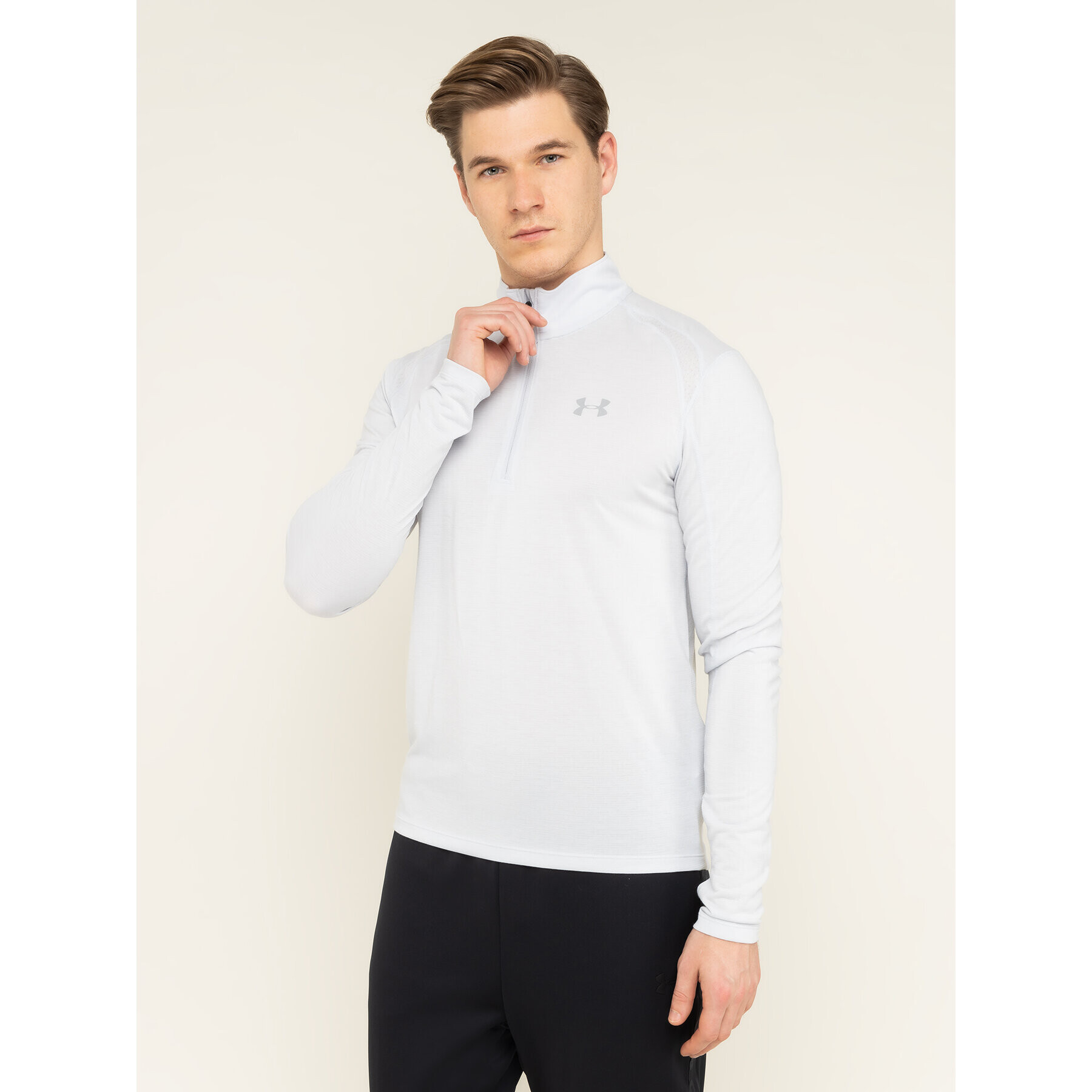 Under Armour Суитшърт от техническо трико Ua Streaker ½ Zip 1326585 Сив Fitted Fit - Pepit.bg