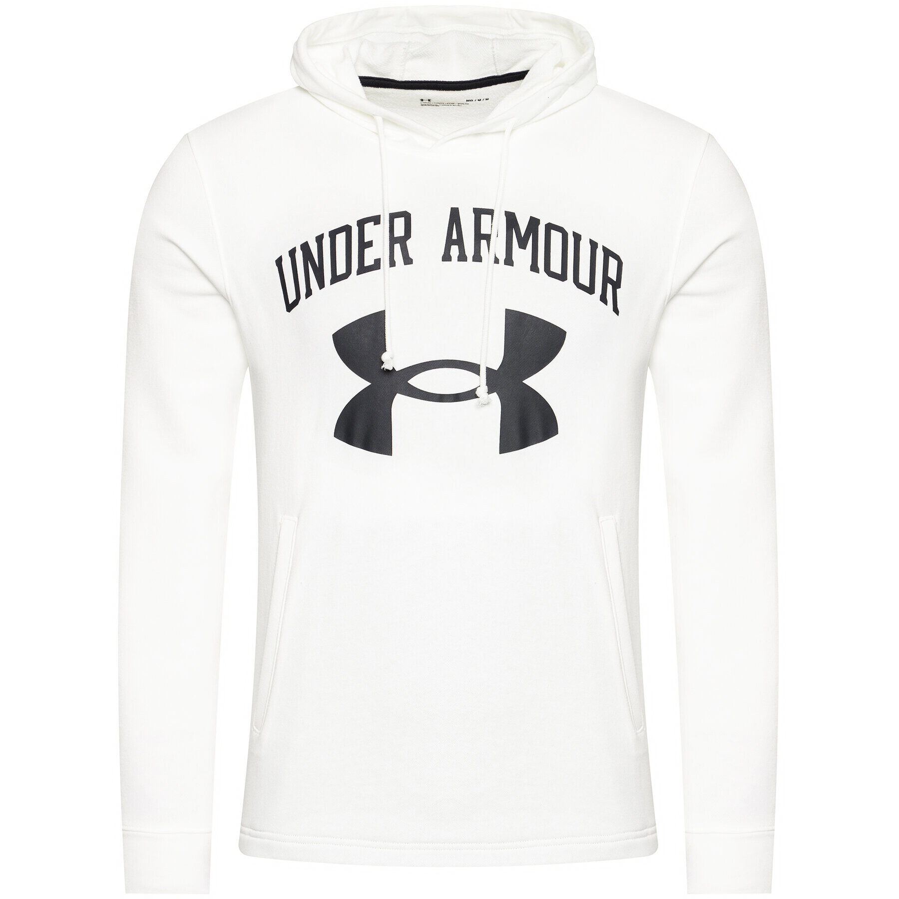 Under Armour Суитшърт Rival Terry Big Logo 1361559 Бял Loose Fit - Pepit.bg