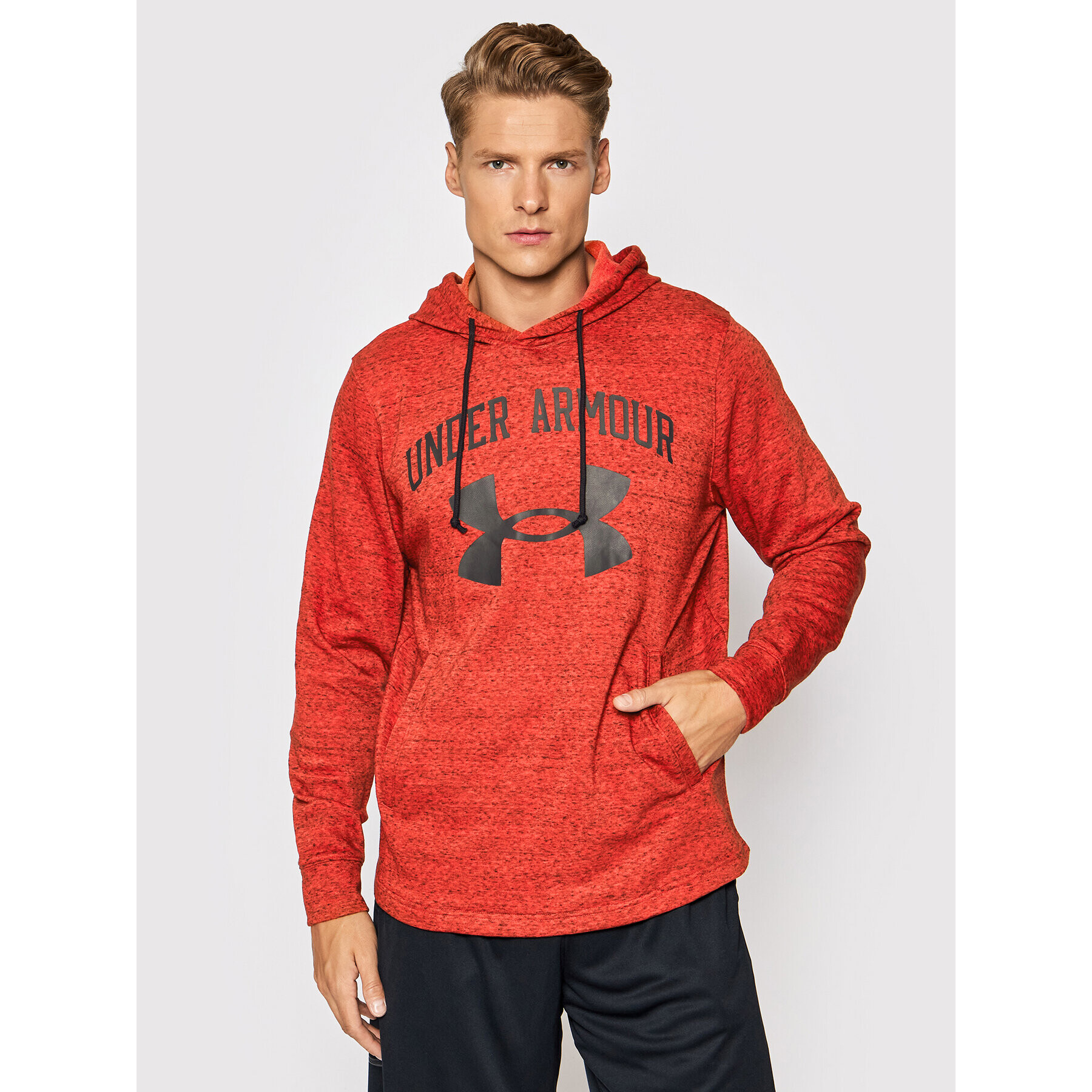 Under Armour Суитшърт Rival Terry Big Logo 1361559 Оранжев Loose Fit - Pepit.bg