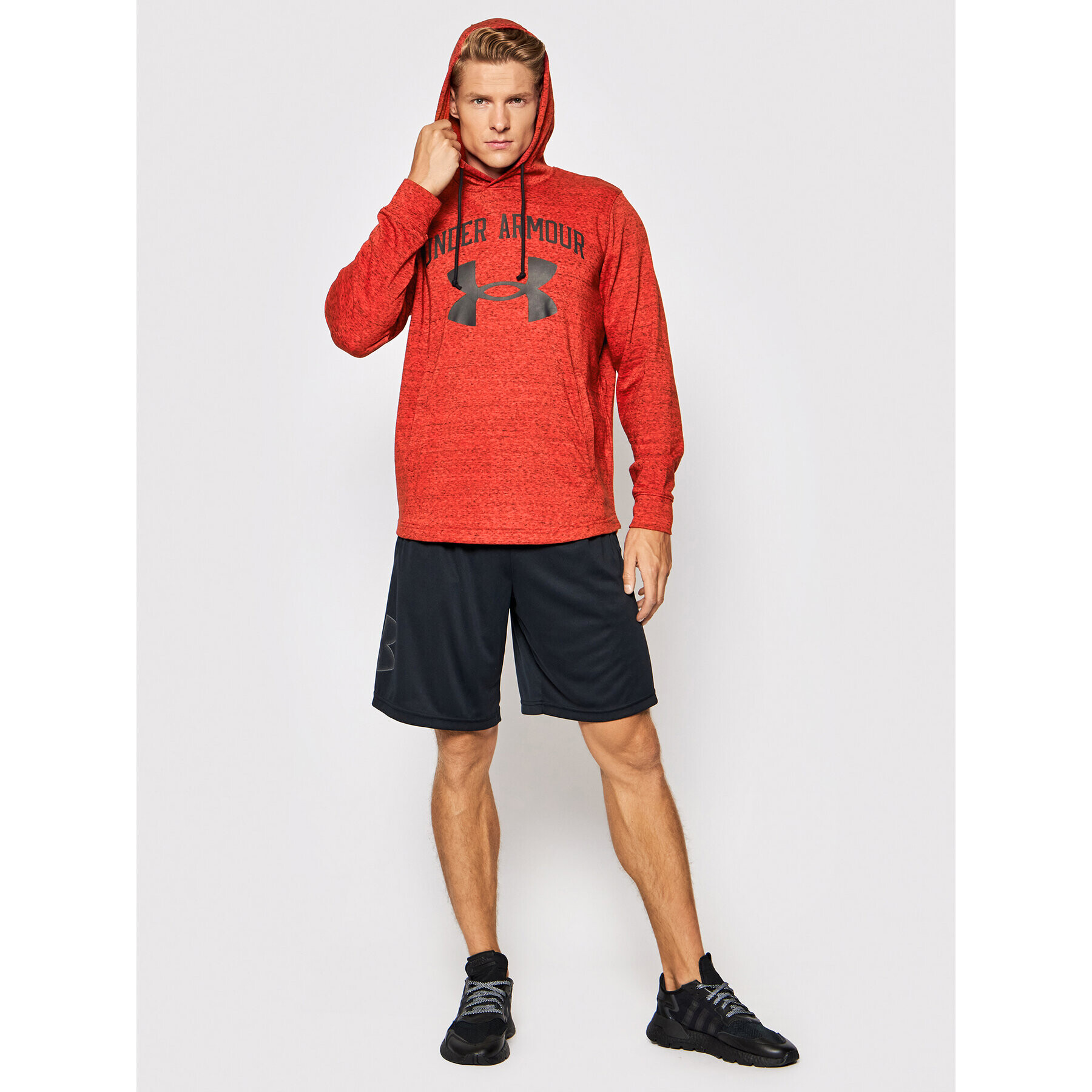 Under Armour Суитшърт Rival Terry Big Logo 1361559 Оранжев Loose Fit - Pepit.bg