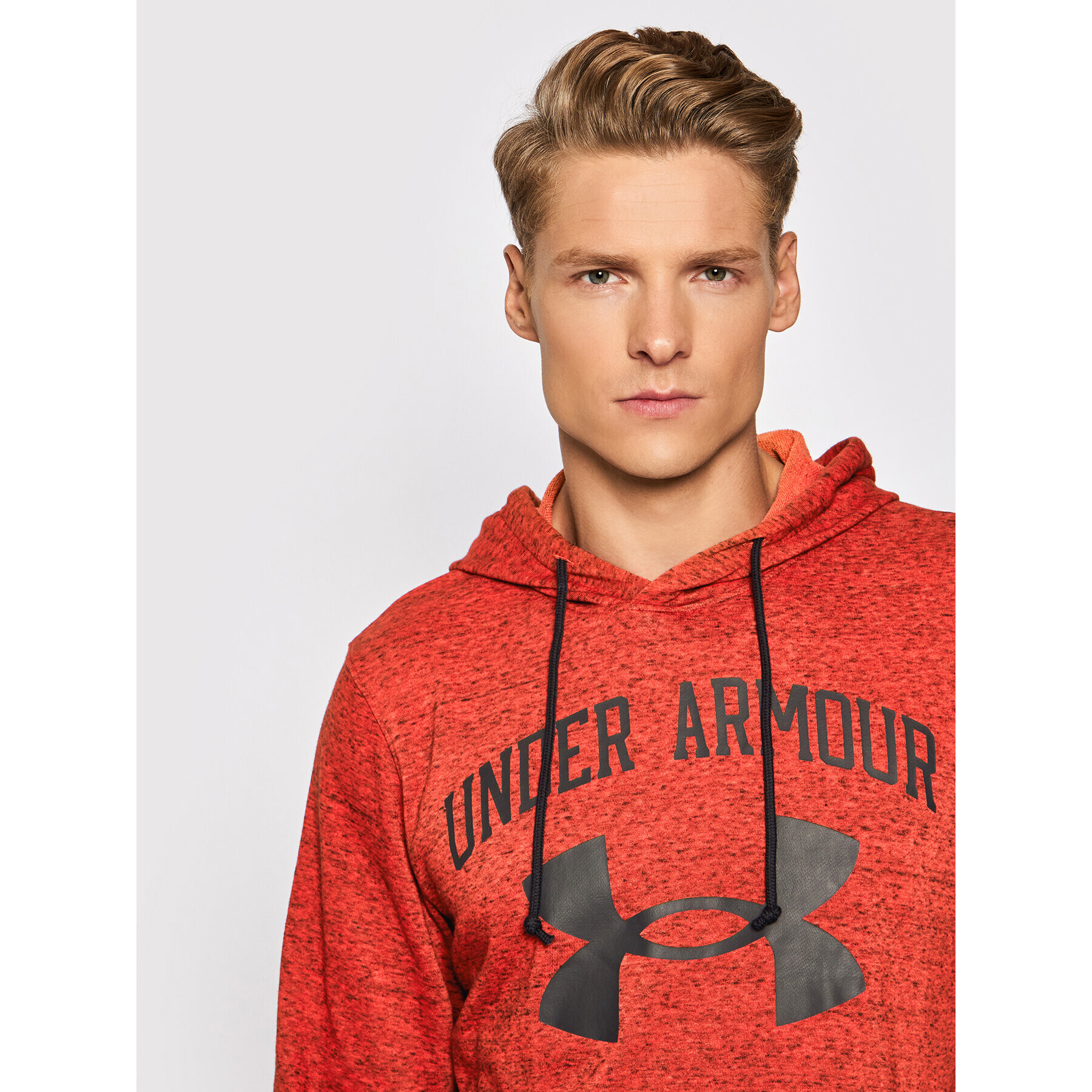 Under Armour Суитшърт Rival Terry Big Logo 1361559 Оранжев Loose Fit - Pepit.bg