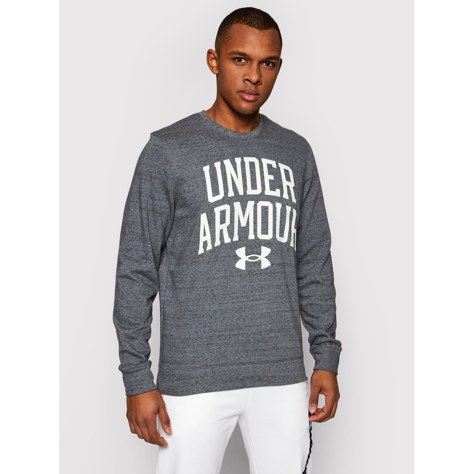 Under Armour Суитшърт Rival Terry Crew 1361561 Сив Loose Fit - Pepit.bg