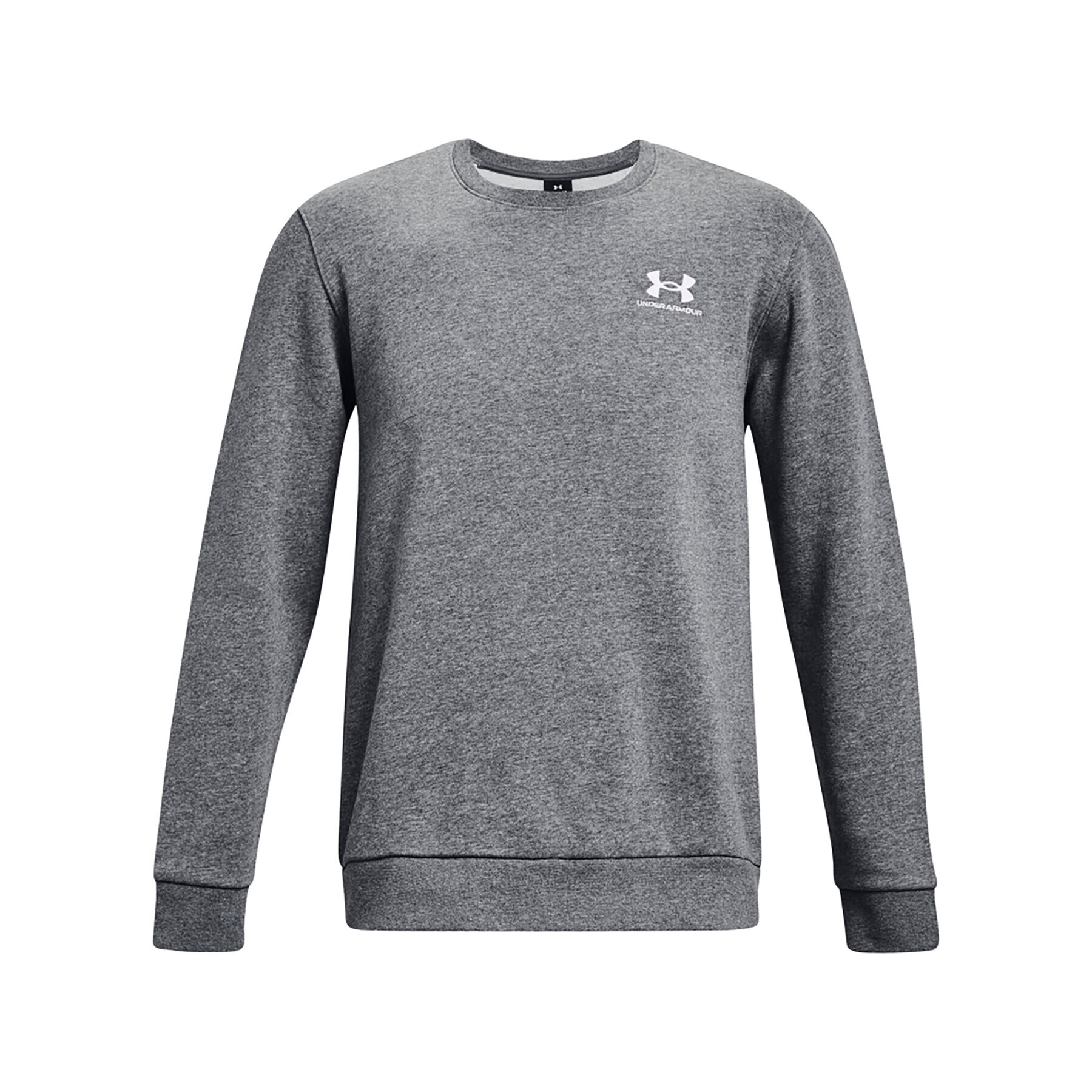 Under Armour Суитшърт UA Essential Fleece Crew 1374250 Сив Regular Fit - Pepit.bg