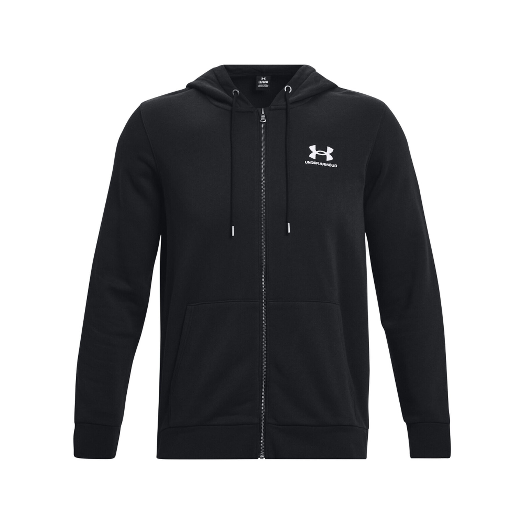 Under Armour Суитшърт UA Essential Fleece FZ Hood 1373881 Черен Regular Fit - Pepit.bg