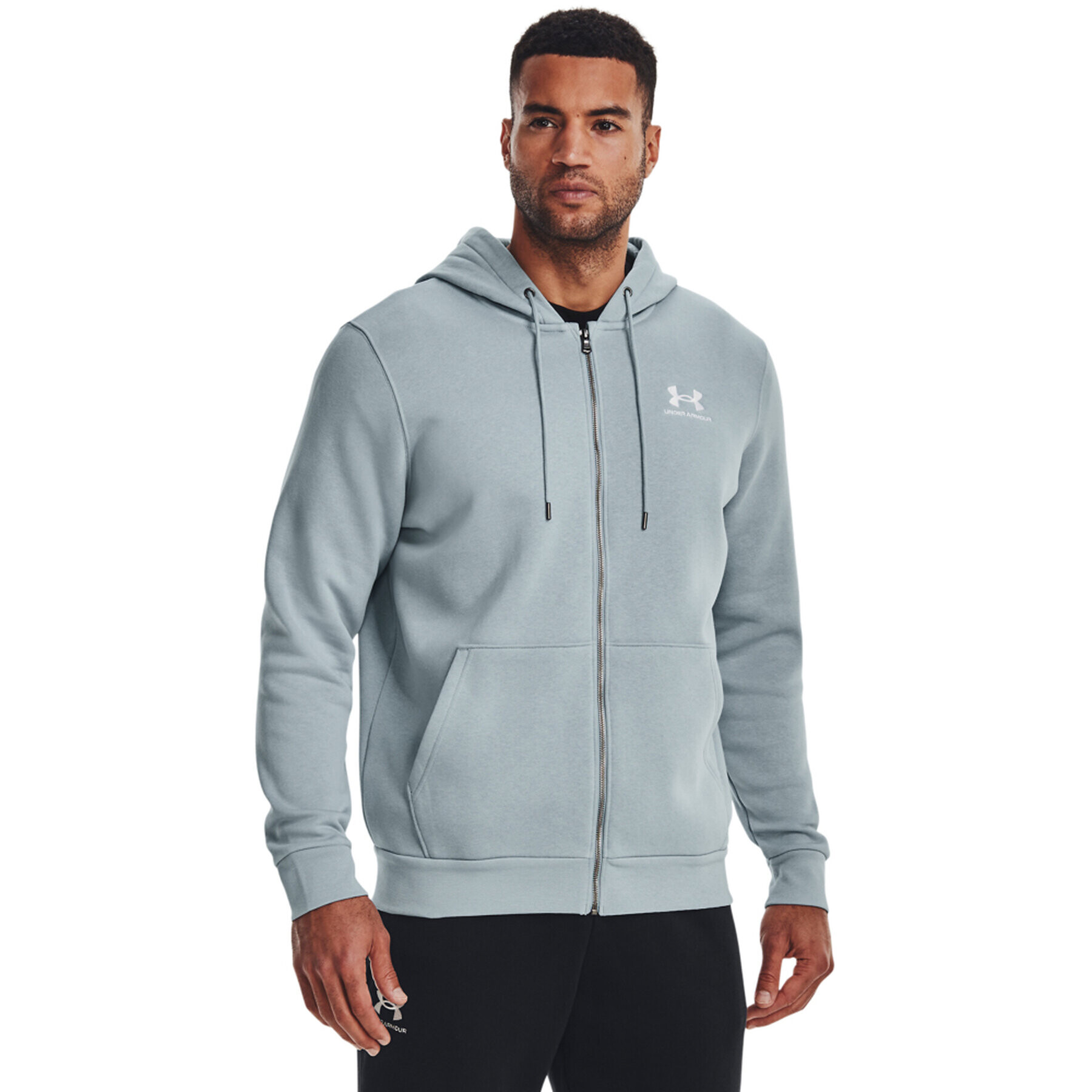 Under Armour Суитшърт UA Essential Fleece FZ Hood 1373881 Син Regular Fit - Pepit.bg