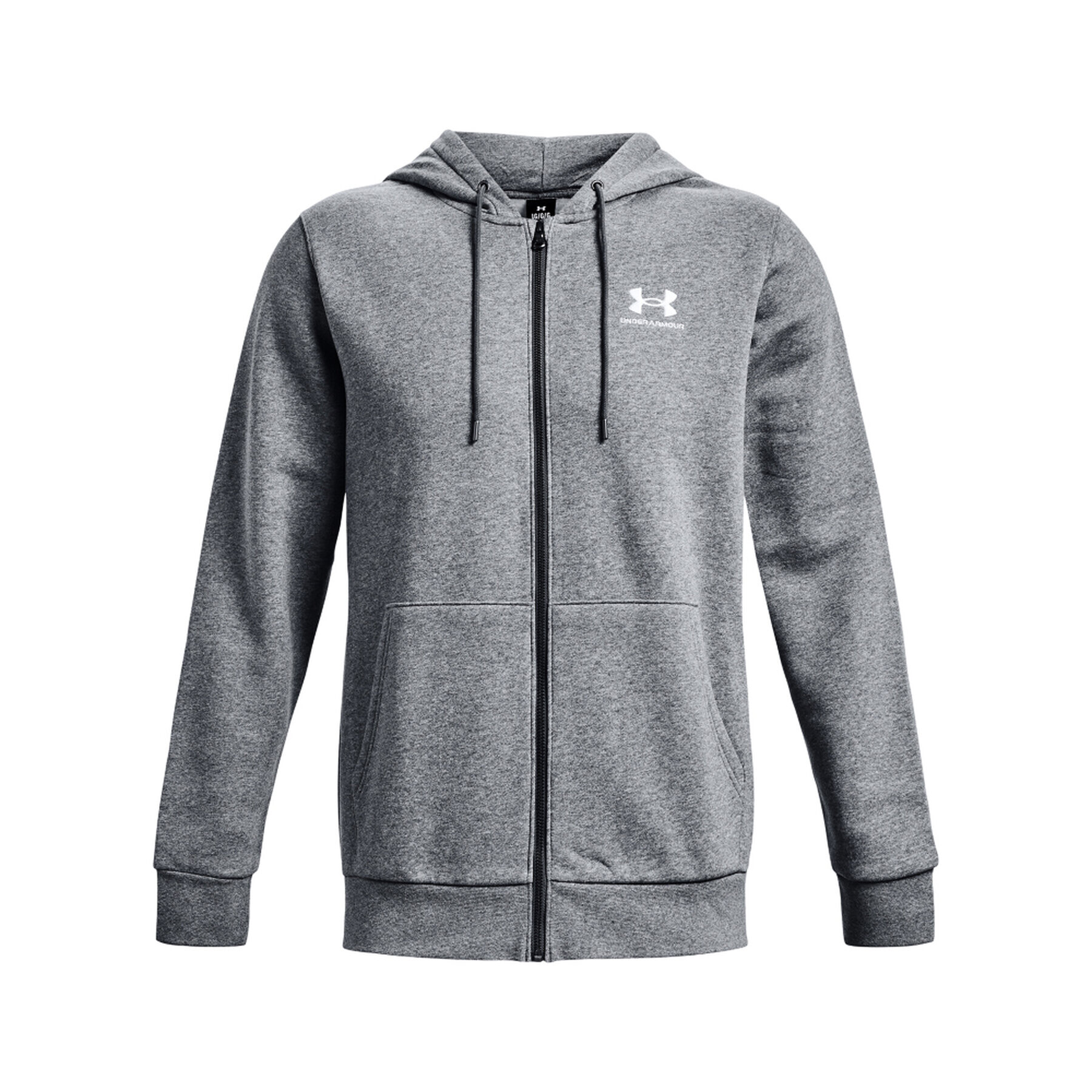 Under Armour Суитшърт UA Essential Fleece FZ Hood 1373881 Сив Regular Fit - Pepit.bg