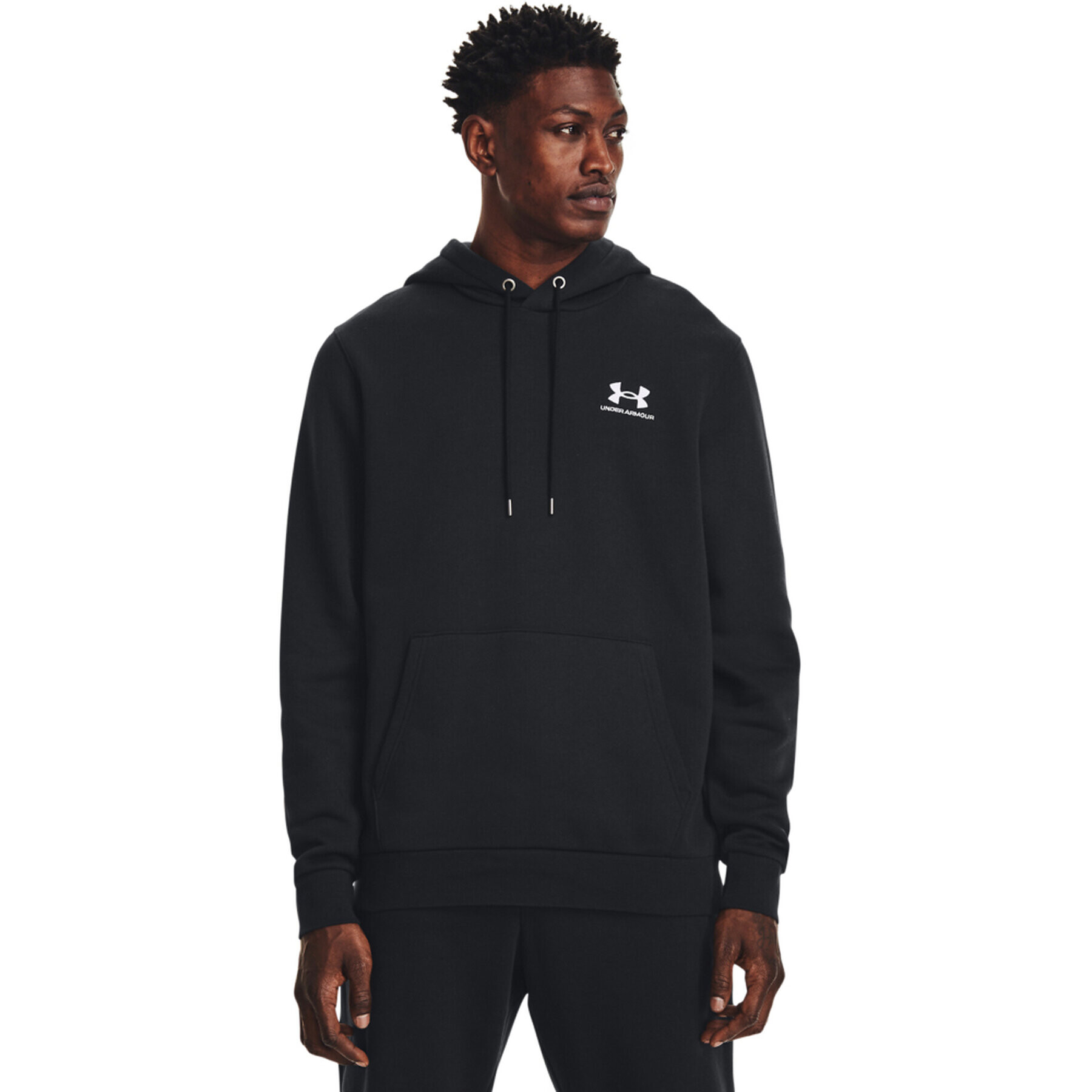 Under Armour Суитшърт UA Essential Fleece Hoodie 1373880 Черен Regular Fit - Pepit.bg