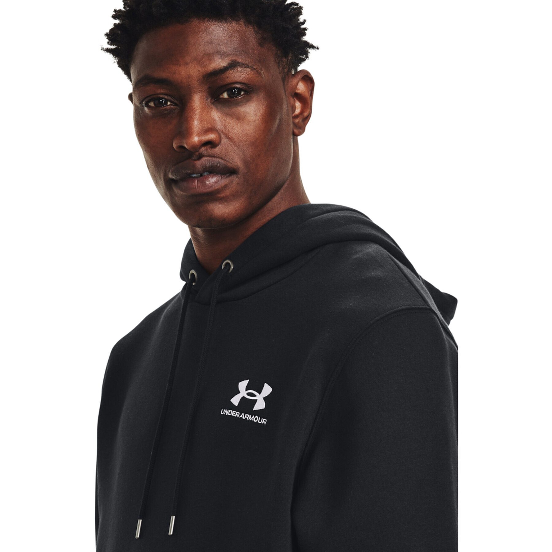 Under Armour Суитшърт UA Essential Fleece Hoodie 1373880 Черен Regular Fit - Pepit.bg