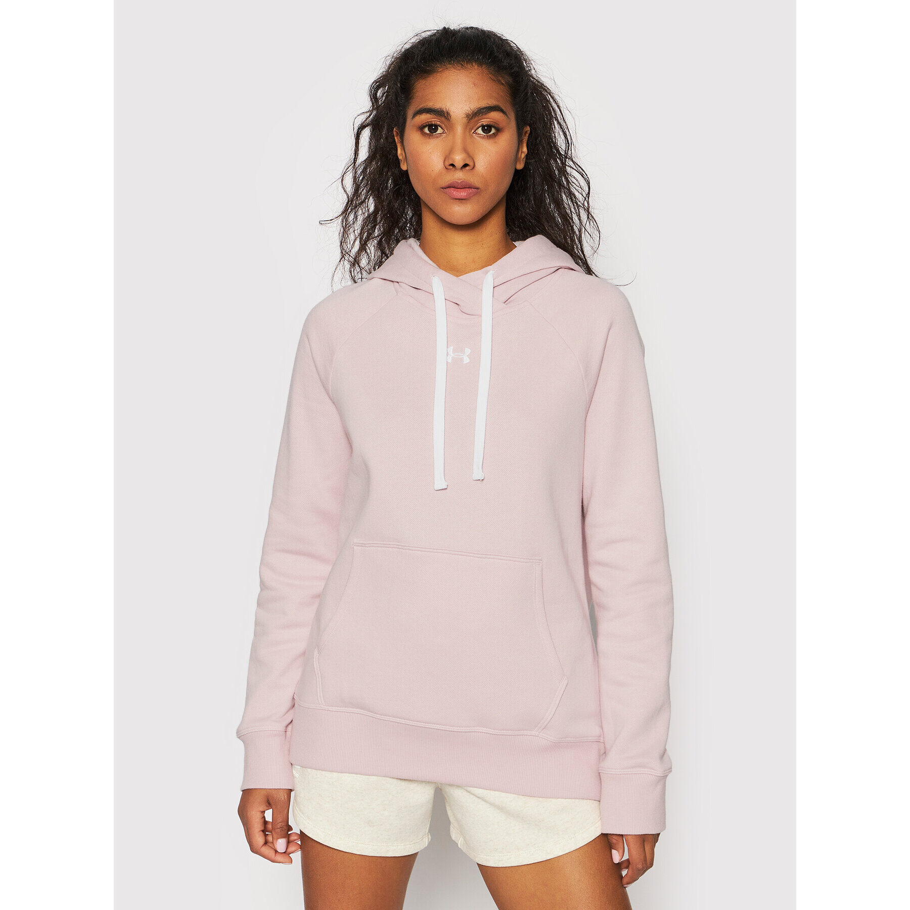 Under Armour Суитшърт Ua Rival 1356317 Розов Relaxed Fit - Pepit.bg