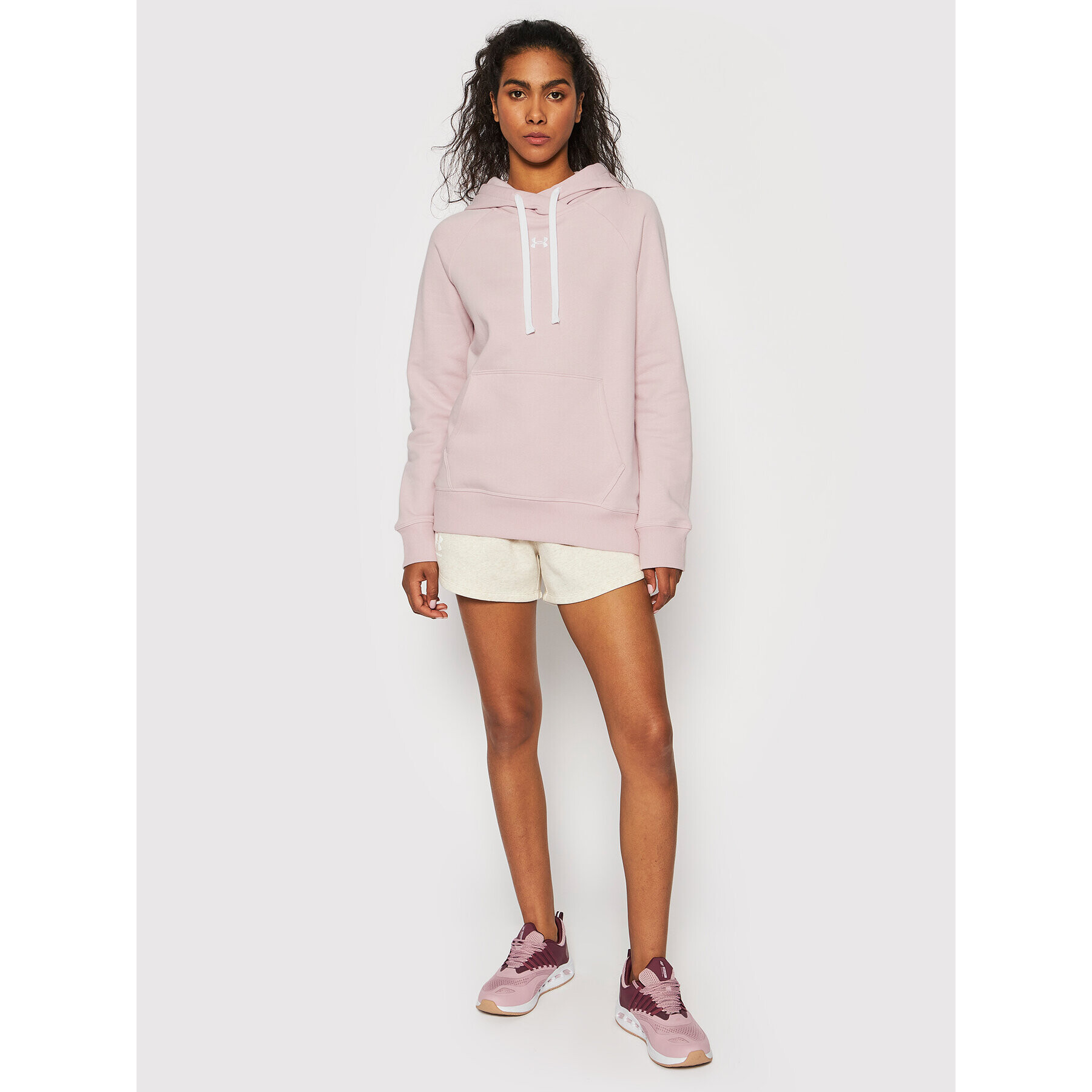 Under Armour Суитшърт Ua Rival 1356317 Розов Relaxed Fit - Pepit.bg