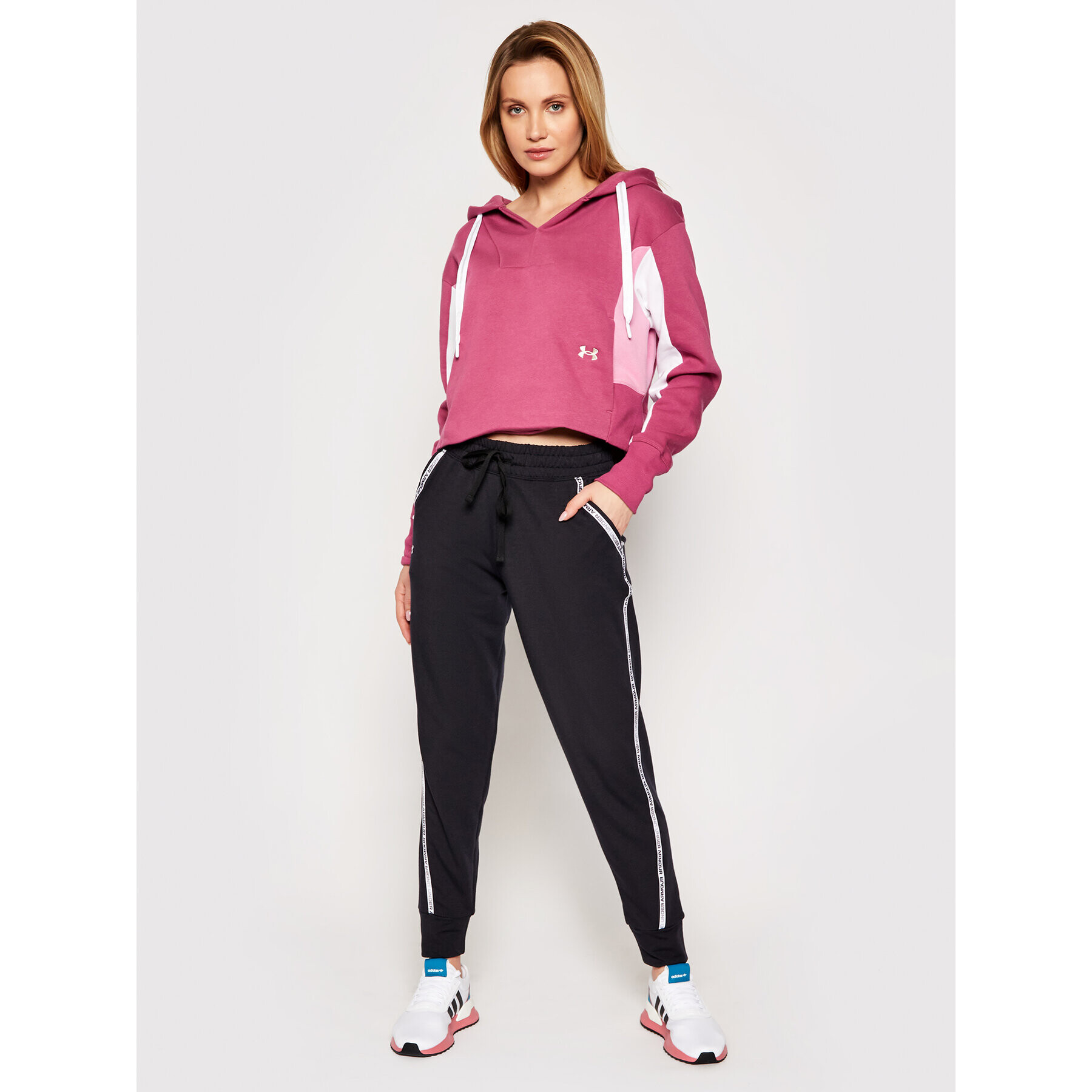 Under Armour Суитшърт UA Rival 1362421 Розов Loose Fit - Pepit.bg