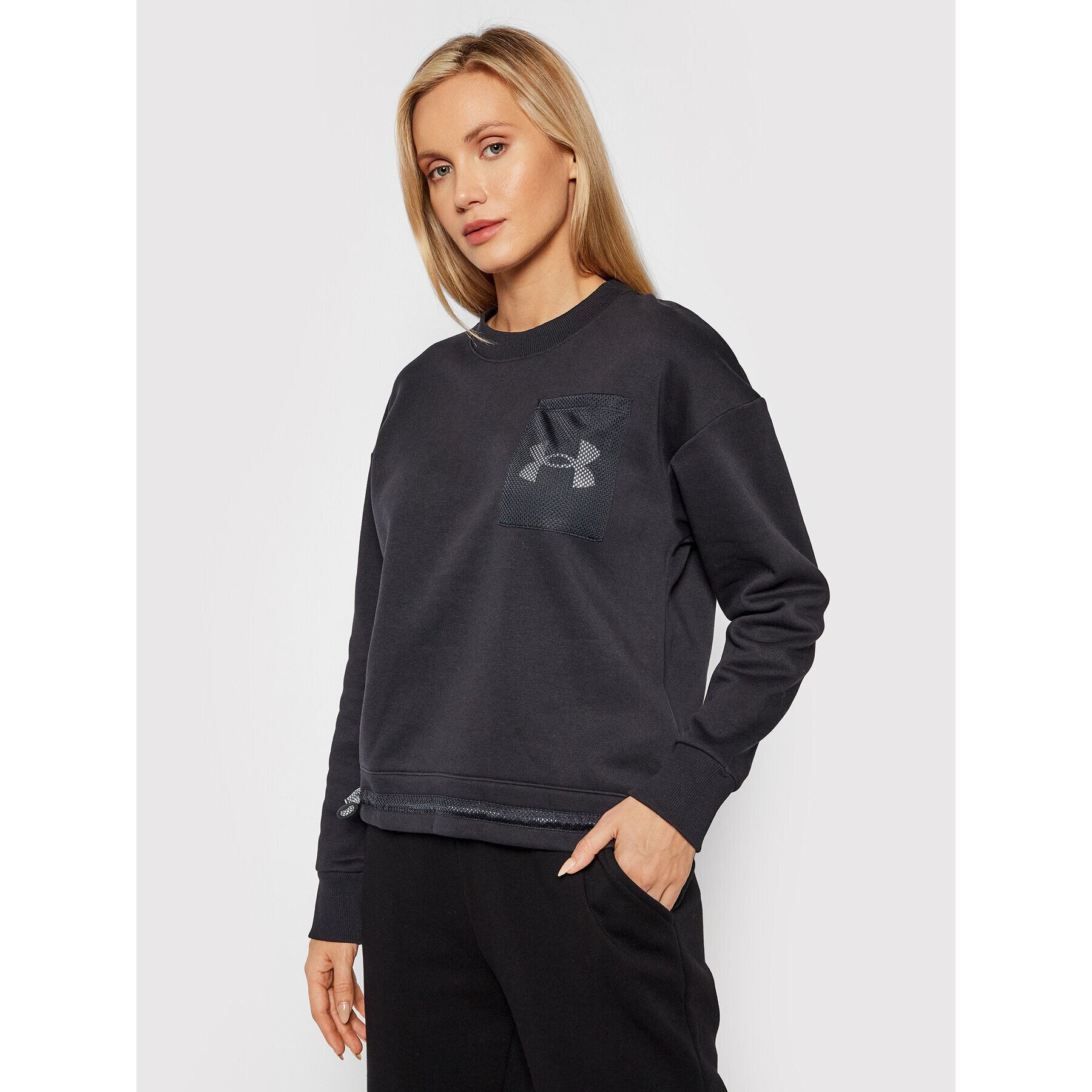 Under Armour Суитшърт Ua Rival 1365847 Черен Loose Fit - Pepit.bg