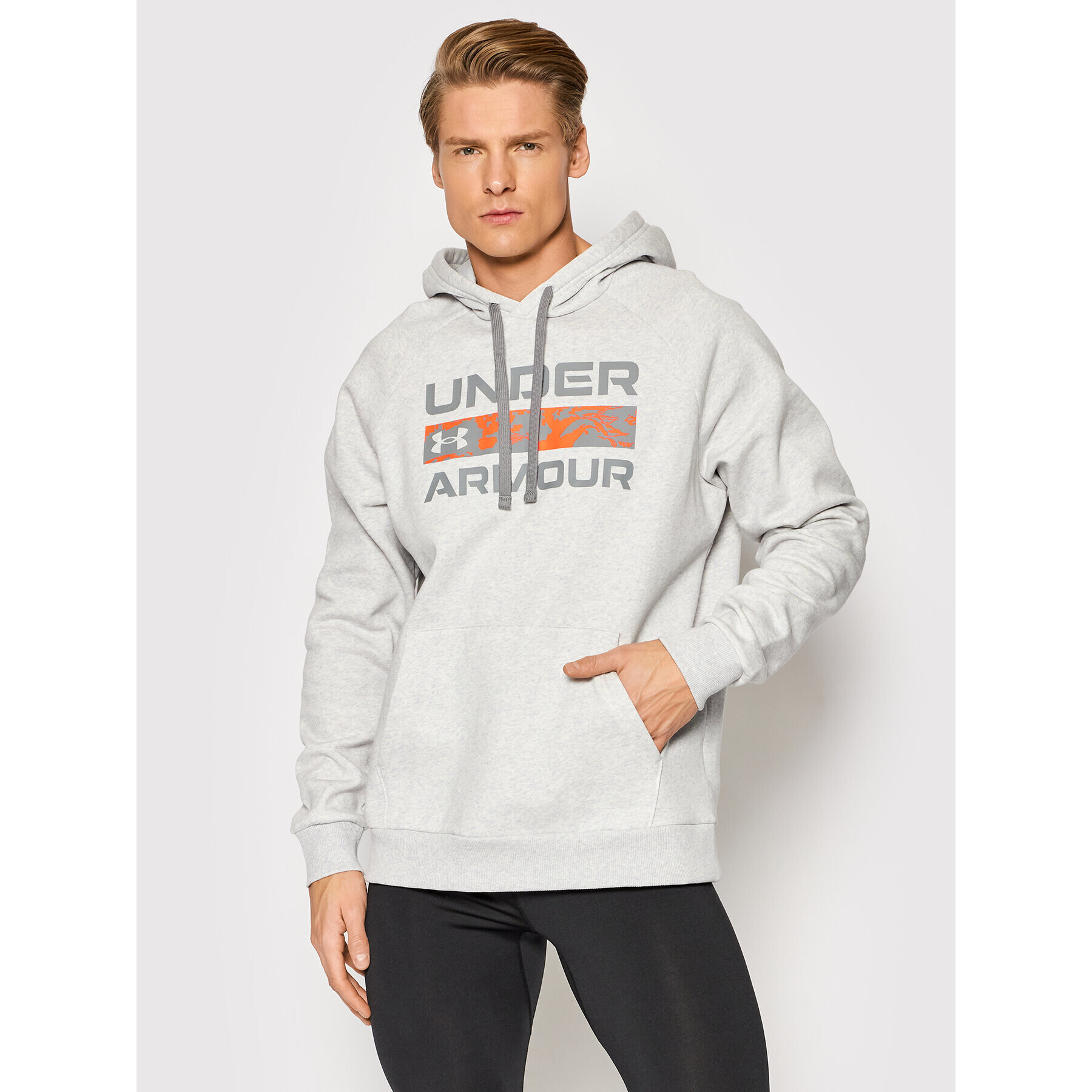 Under Armour Суитшърт Ua Rival 1366363 Сив Relaxed Fit - Pepit.bg