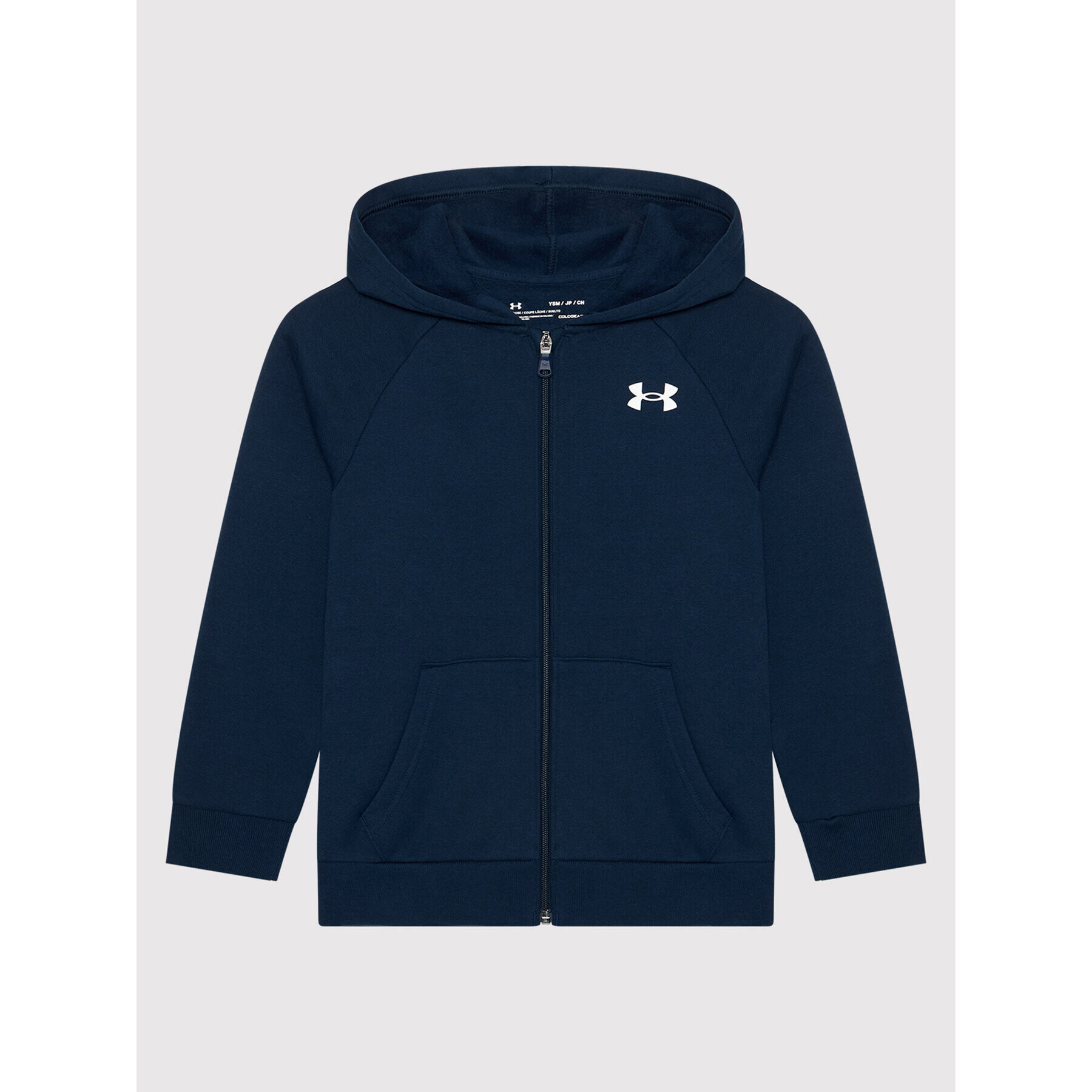 Under Armour Суитшърт Ua Rival Cotton Full Zip 1357613 Тъмносин Loose Fit - Pepit.bg