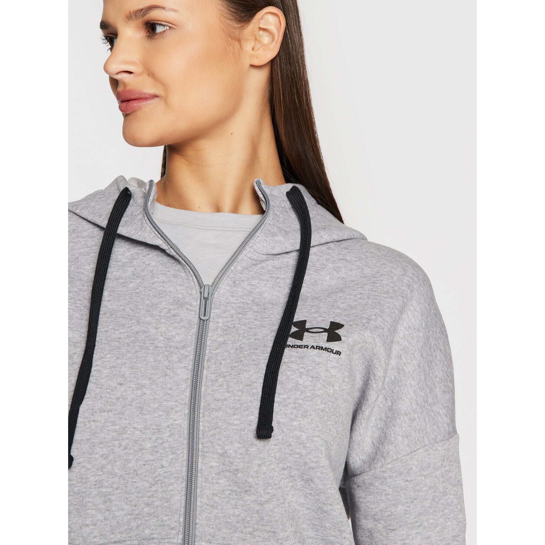 Under Armour Суитшърт Ua Rival Fleece 1356400 Сив Loose Fit - Pepit.bg