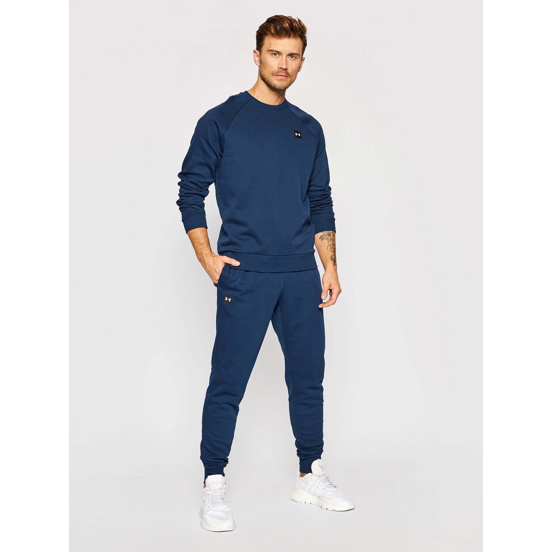 Under Armour Суитшърт Ua Rival Fleece 1357096 Тъмносин Loose Fit - Pepit.bg