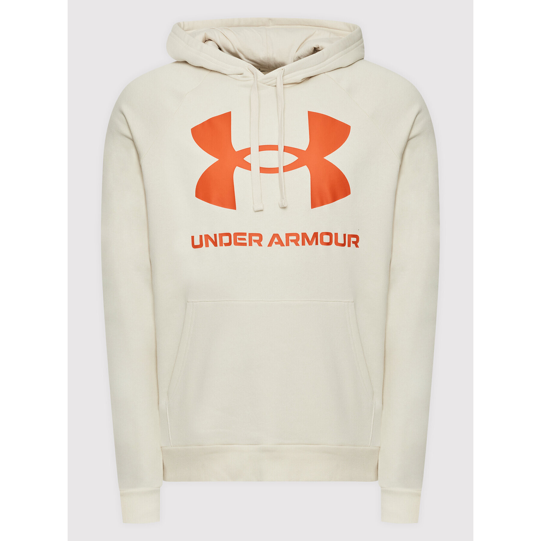 Under Armour Суитшърт Ua Rival Fleece Big Logo 1357093 Бежов Loose Fit - Pepit.bg