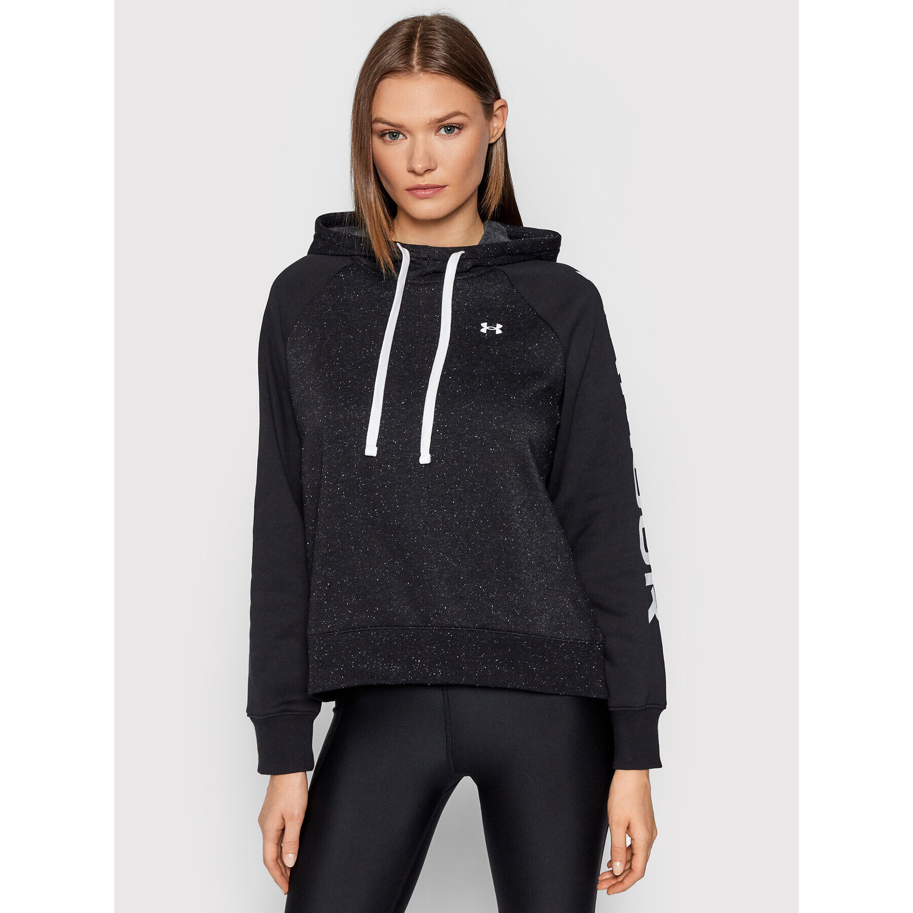 Under Armour Суитшърт Ua Rival Fleece Colorblock 1365861 Черен Loose Fit - Pepit.bg